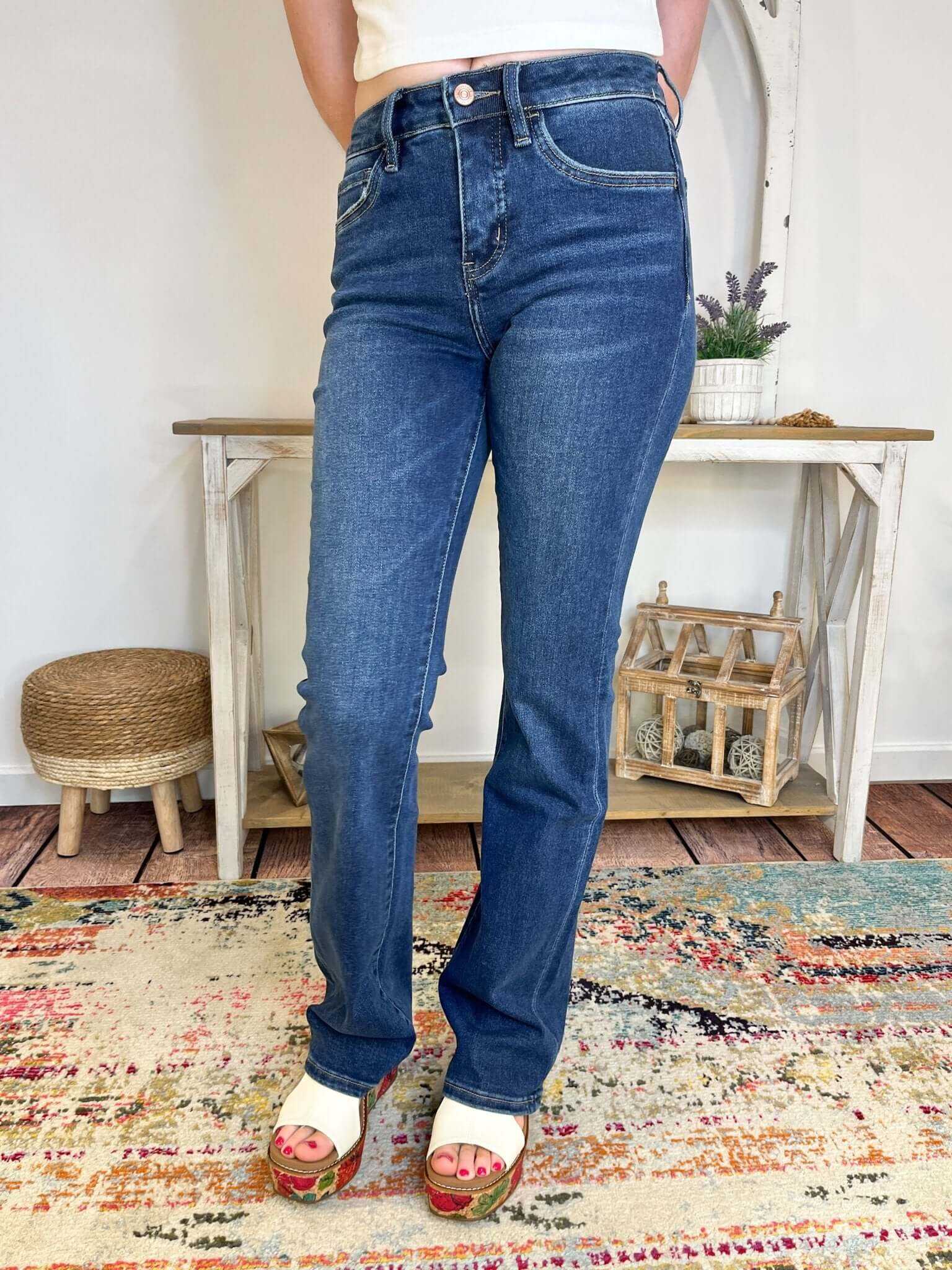 Lovervet by Vervet Effective Tummy Control Bootcut Jeans