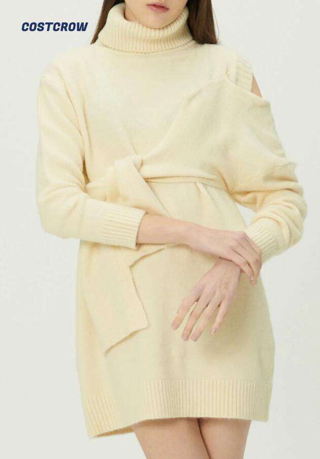 Victoria Tie Front Sweater Dress