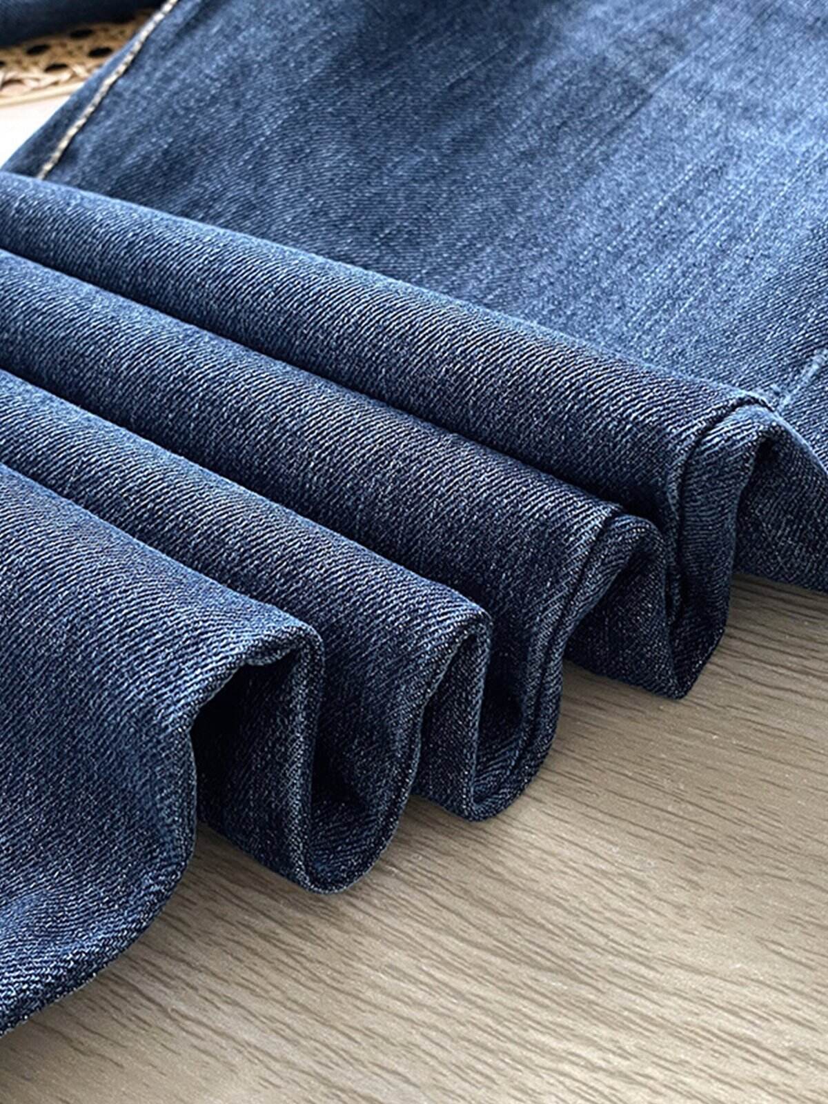 Mid-Rise Slim-Fit Zip Fly Straight Jeans