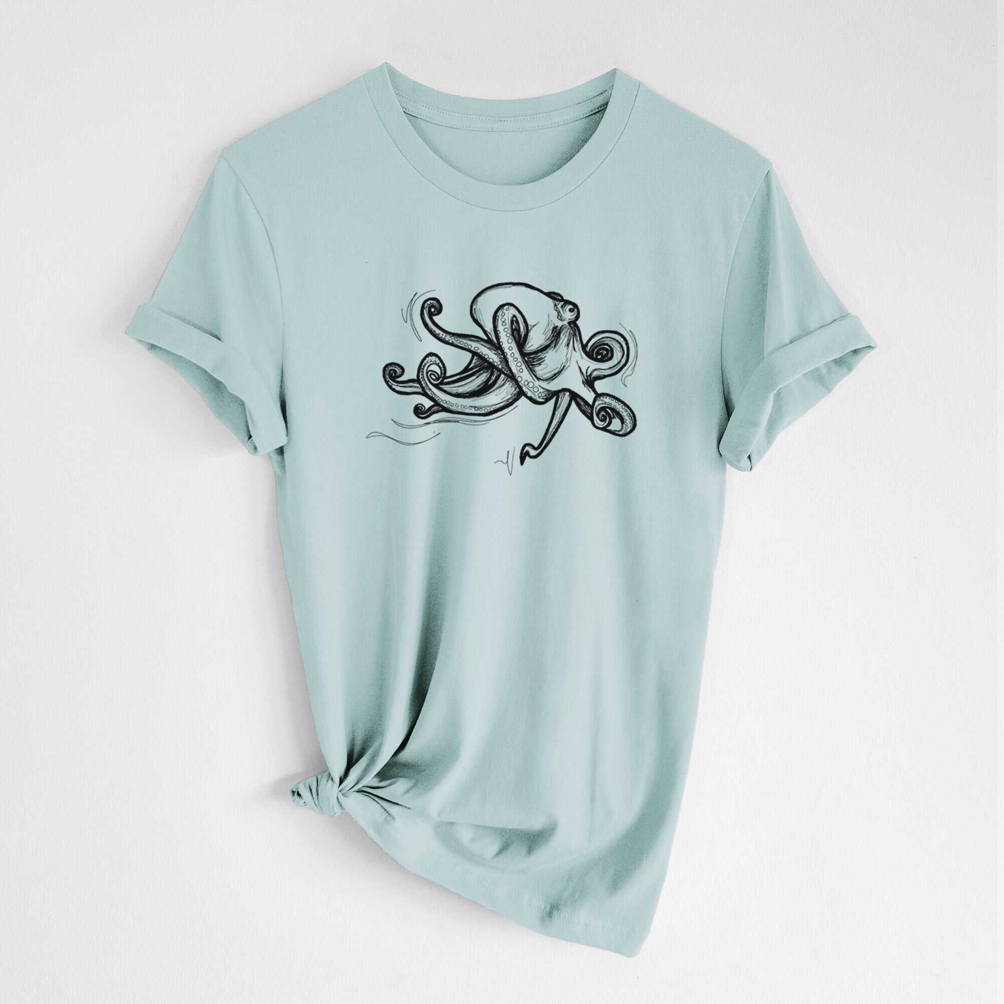 Giant Pacific Octopus - Lightweight 100% Cotton Unisex Crewneck