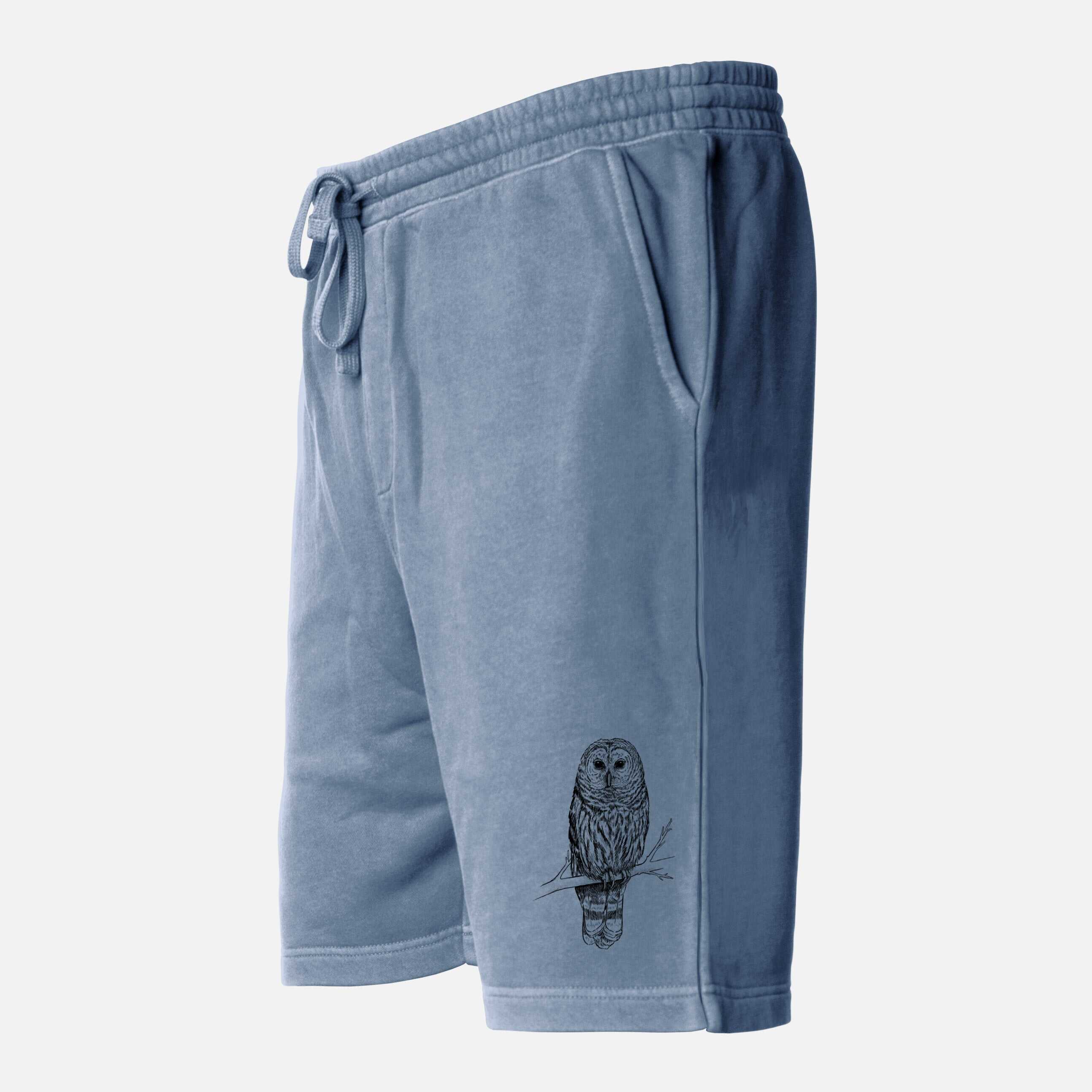 Barred Owl - Strix varia - Unisex Pigment Dyed Shorts