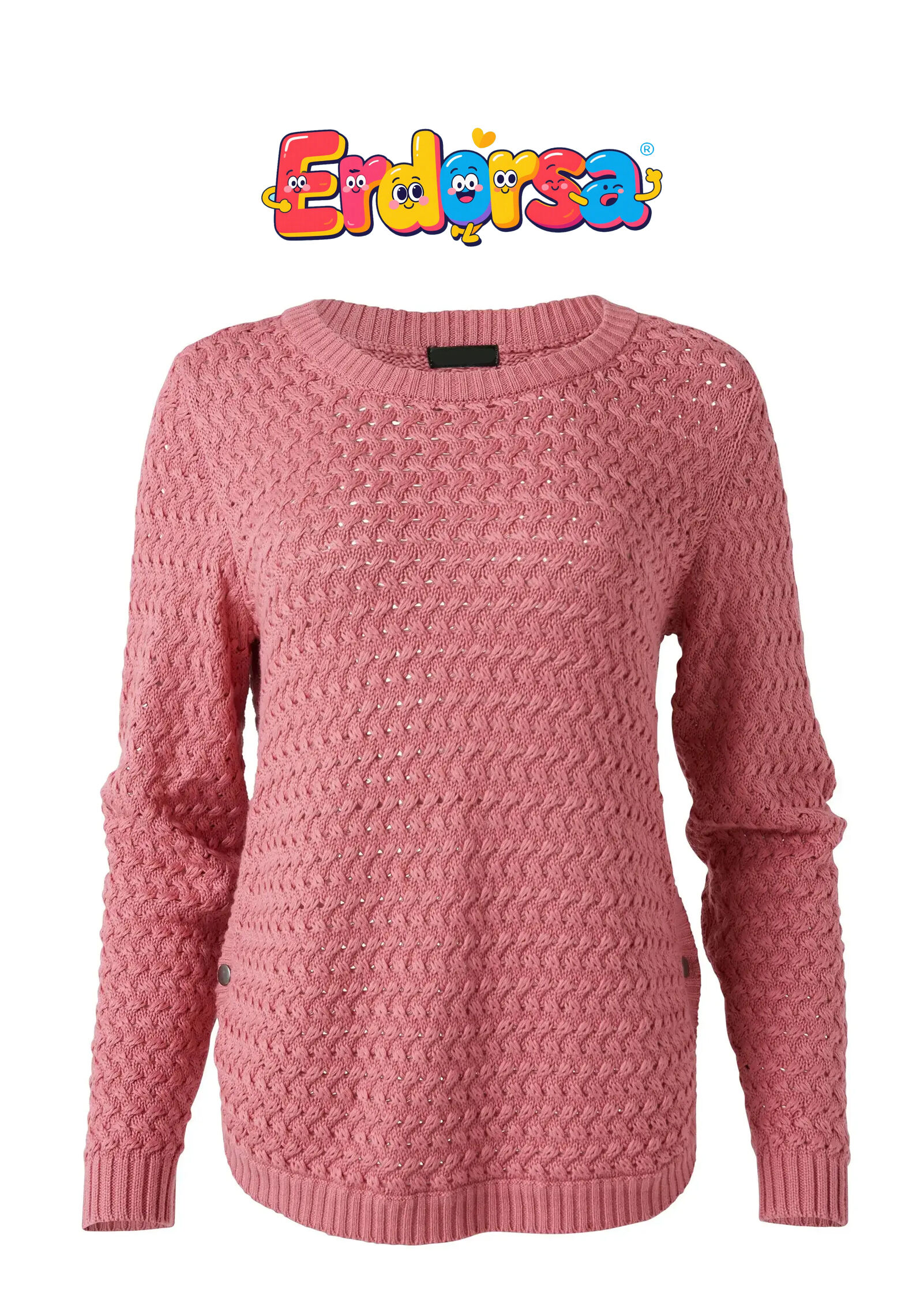 Button Detail Sweater - Pink