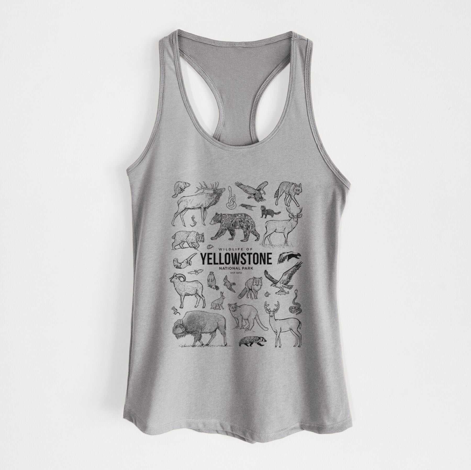 Wildlife of Yellowstone National Park - Women's Racerback Tanktop