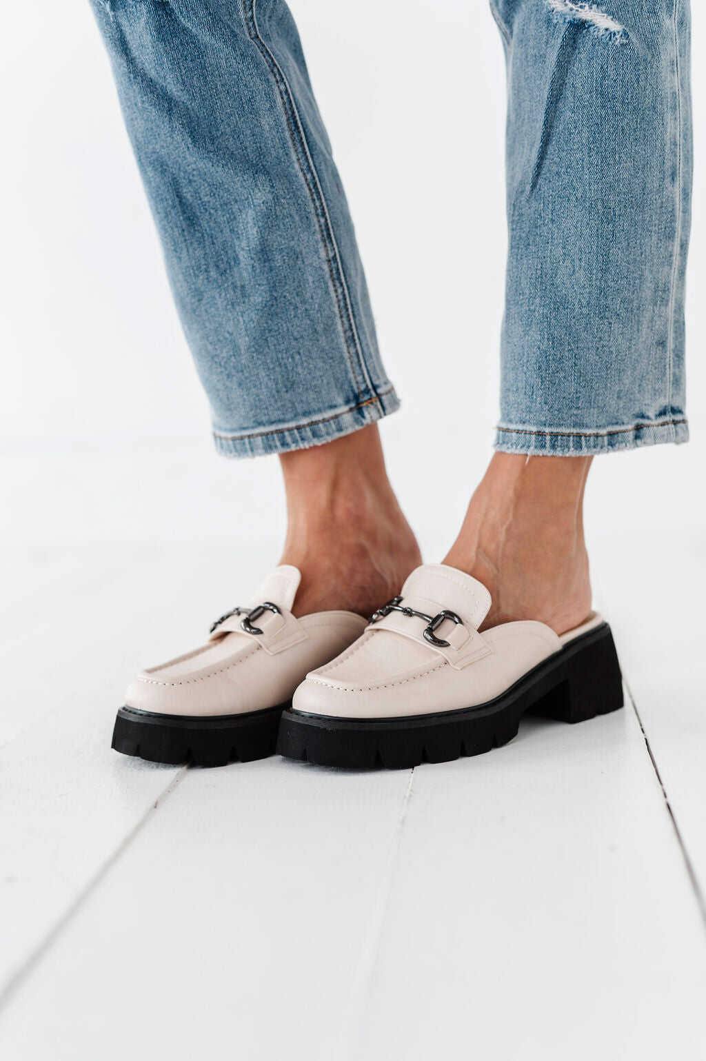 Lynn Mules in Off White