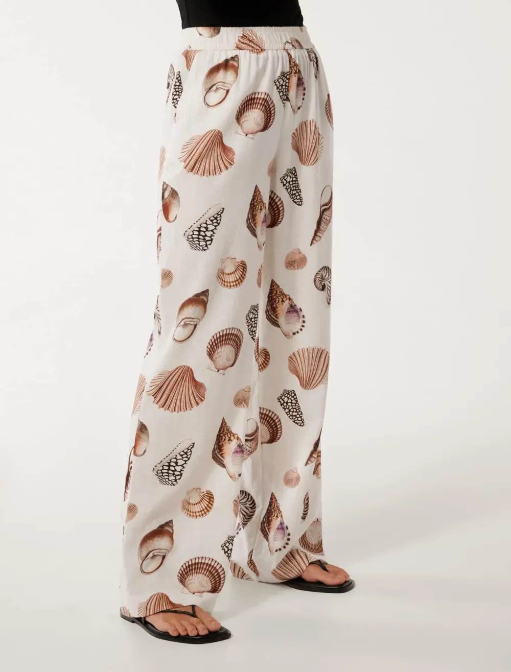 Linen Wide-Leg Pants