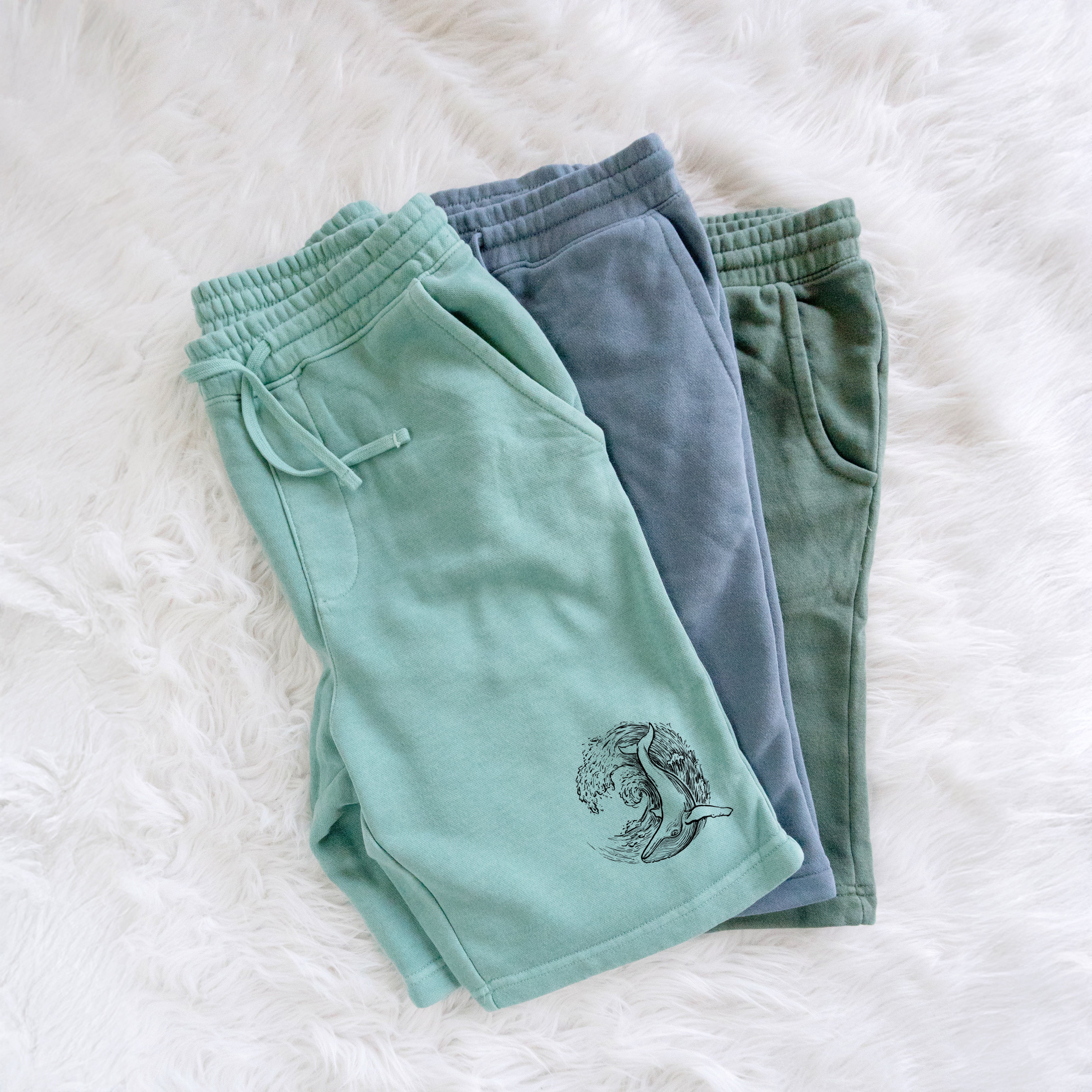 Whale Wave - Unisex Pigment Dyed Shorts