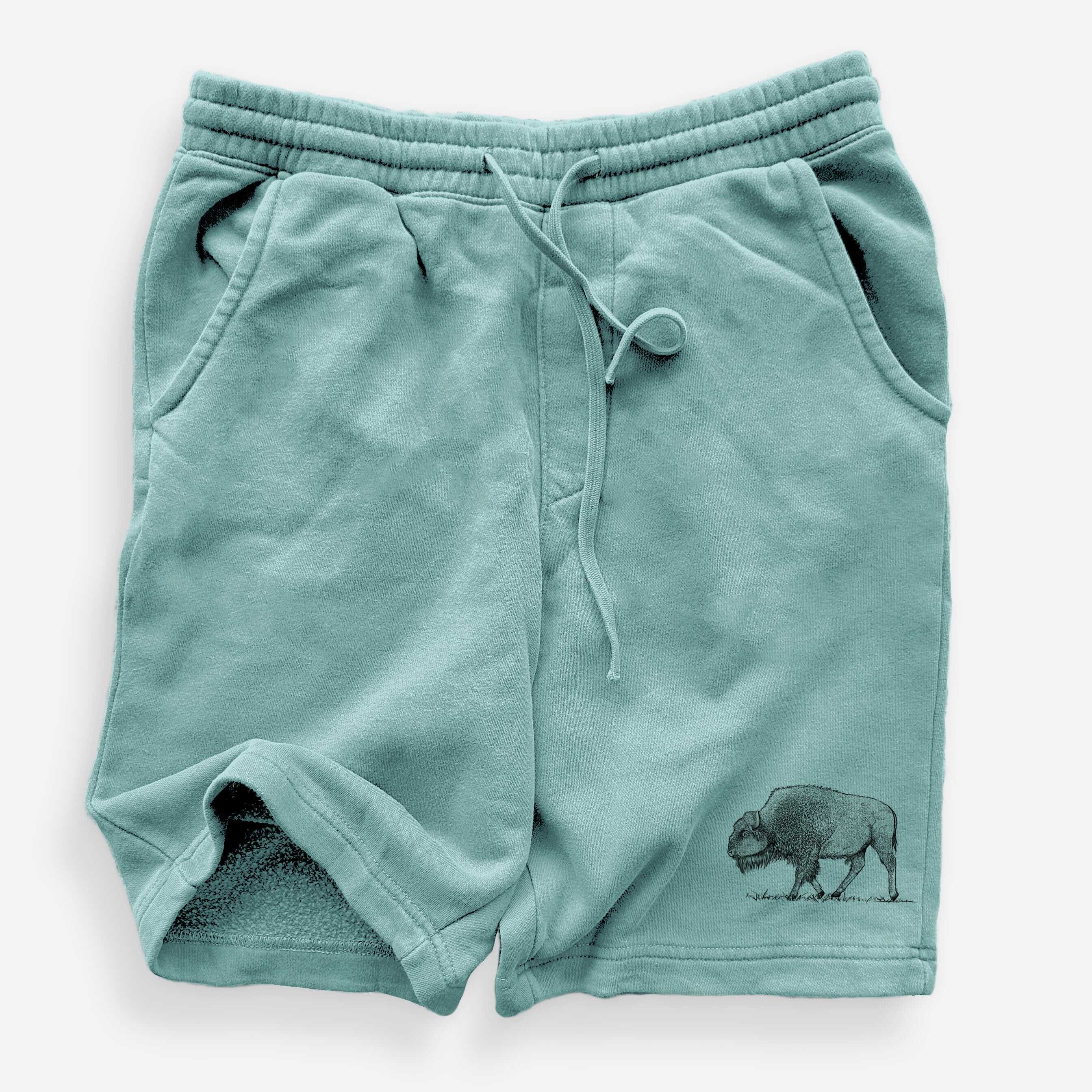 American Bison / Buffalo - Bison bison - Unisex Pigment Dyed Shorts