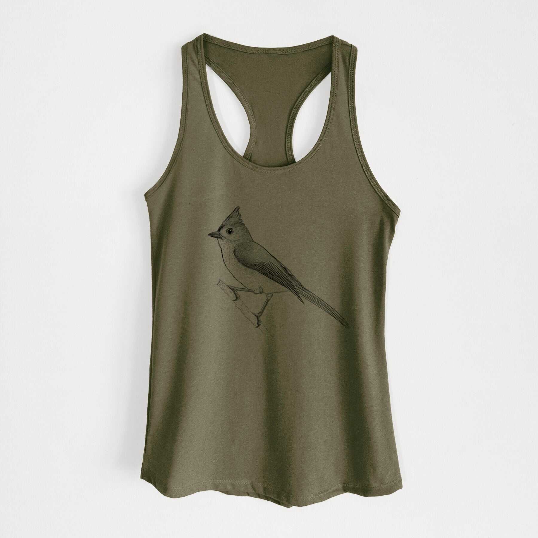 Tufted Titmouse - Baeolophus bicolor - Women's Racerback Tanktop