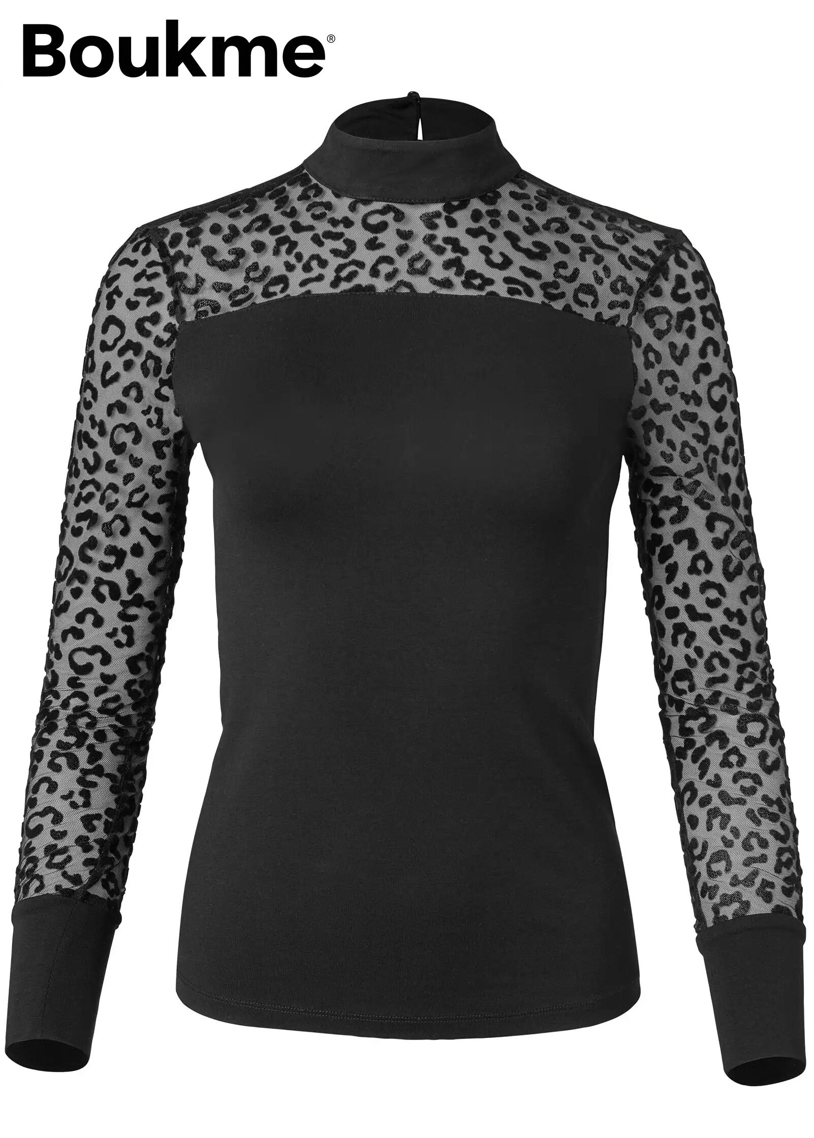 Mesh Detail Top - Black