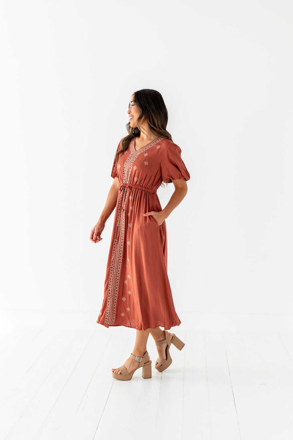 Colleen Embroidered Dress - Size 1X, 2X, & 3X Left