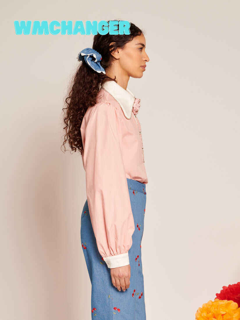 Passiflora Contrast Collar Blouse