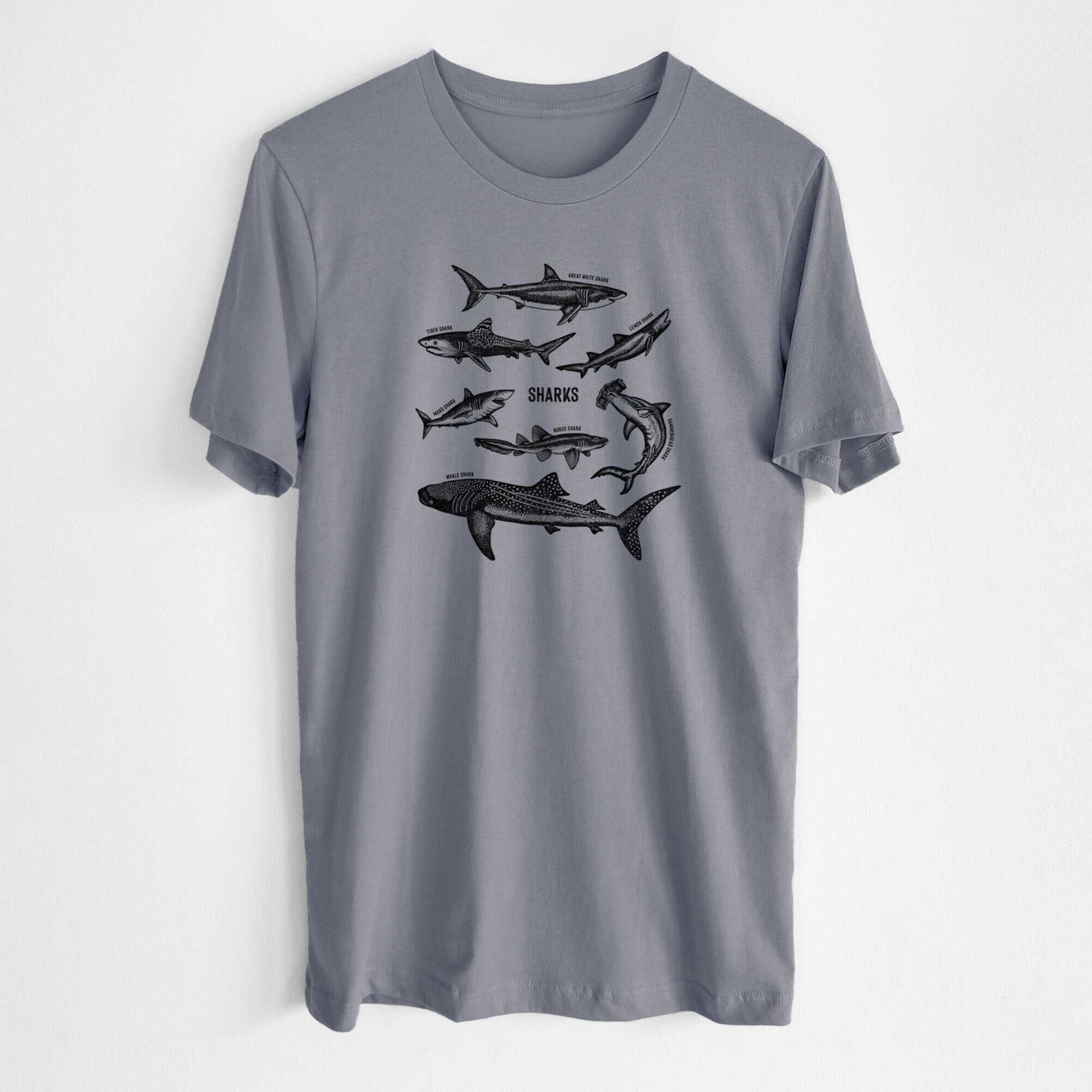Shark Chart - Lightweight 100% Cotton Unisex Crewneck