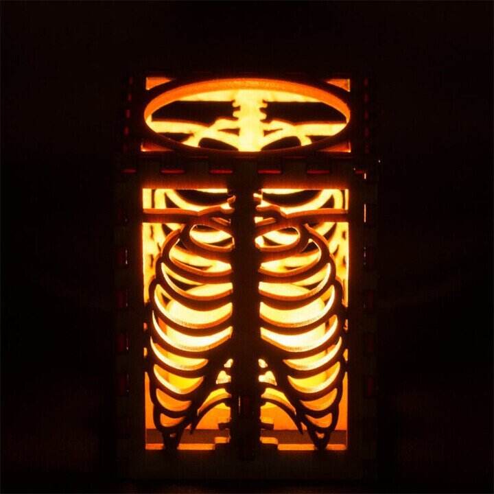 🎃 Halloween Skull Rib Shadow Lamp 💀