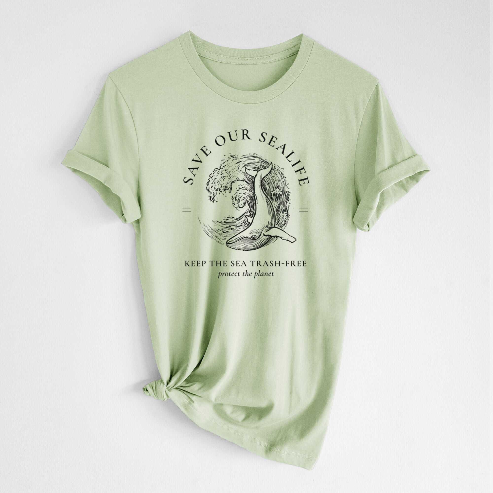 Save our Sealife - Keep the Sea Trash-Free - Lightweight 100% Cotton Unisex Crewneck