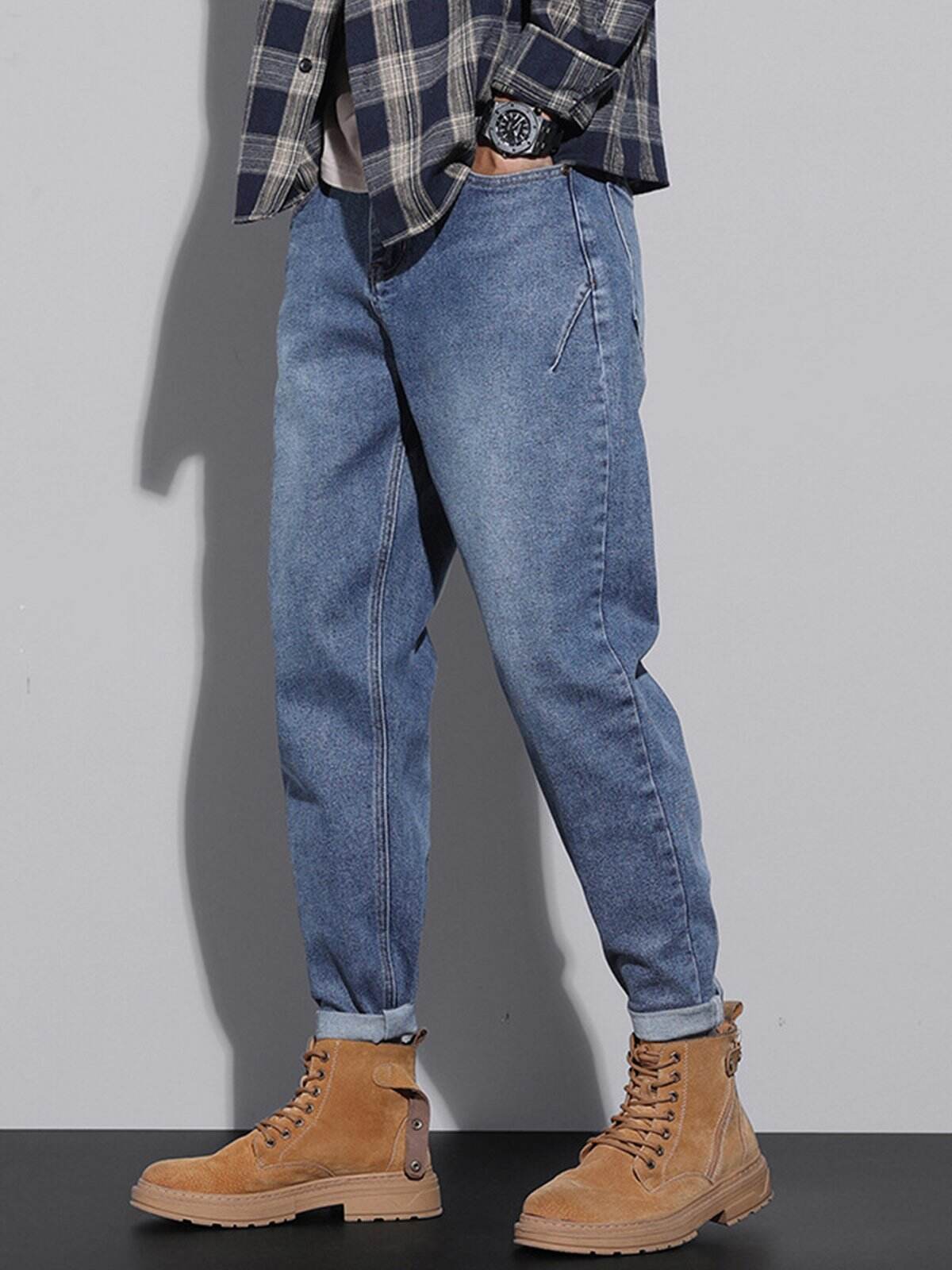 M's Vintage Casual Taper Loose Fit Jeans