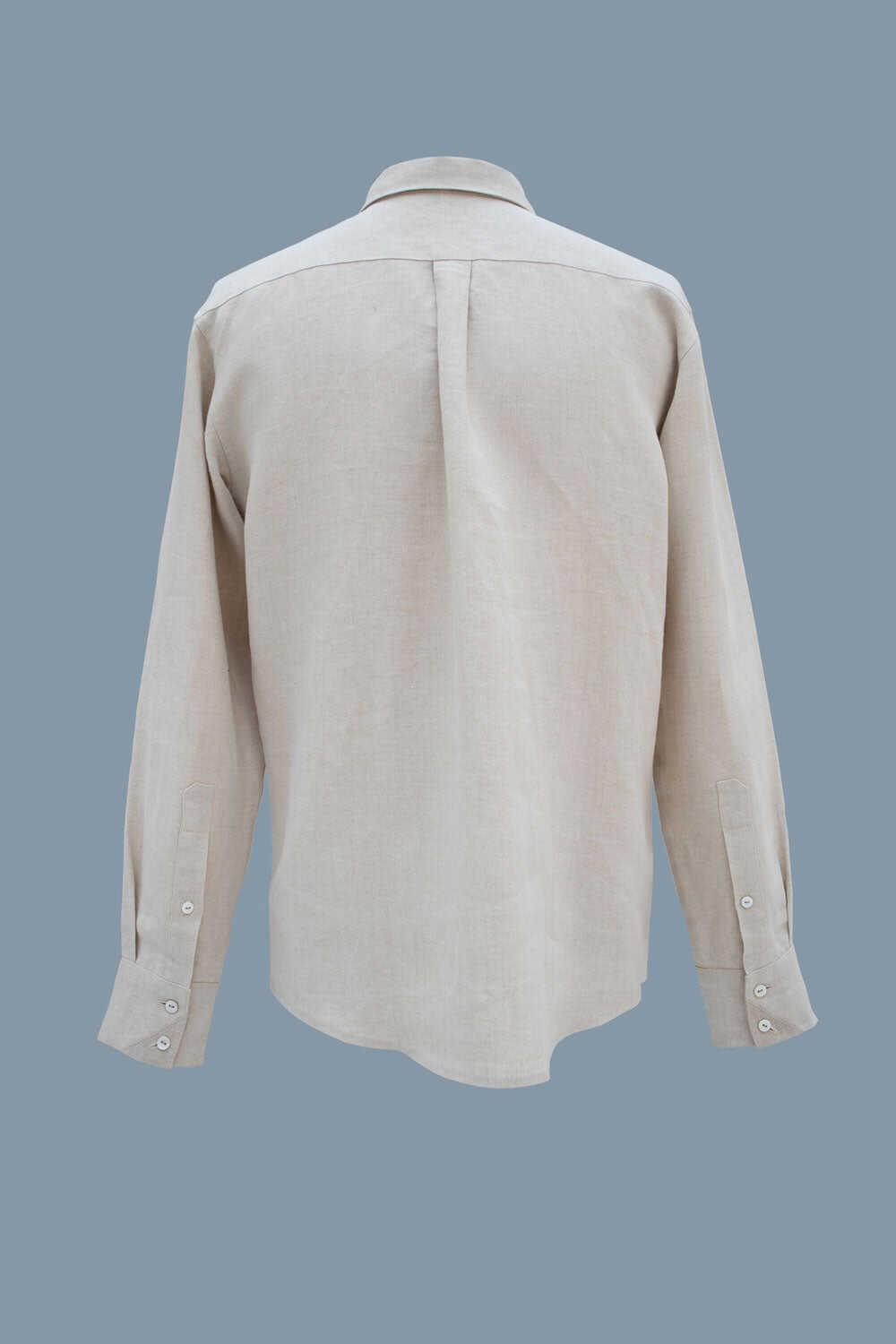 Linen shirt with pocket - Sand Beige