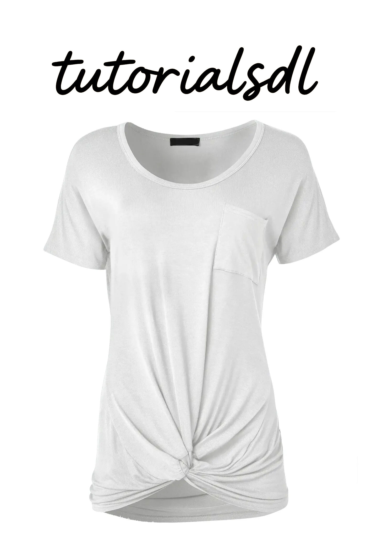 Twisted Knot Detail Tee - White