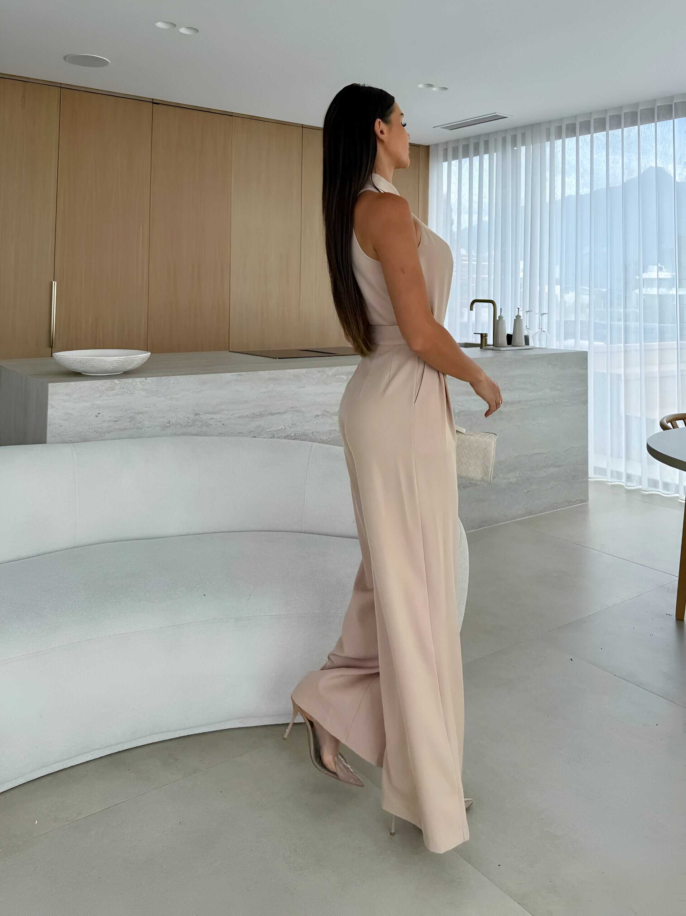 Haltered Jumpsuit For A Stylish Look