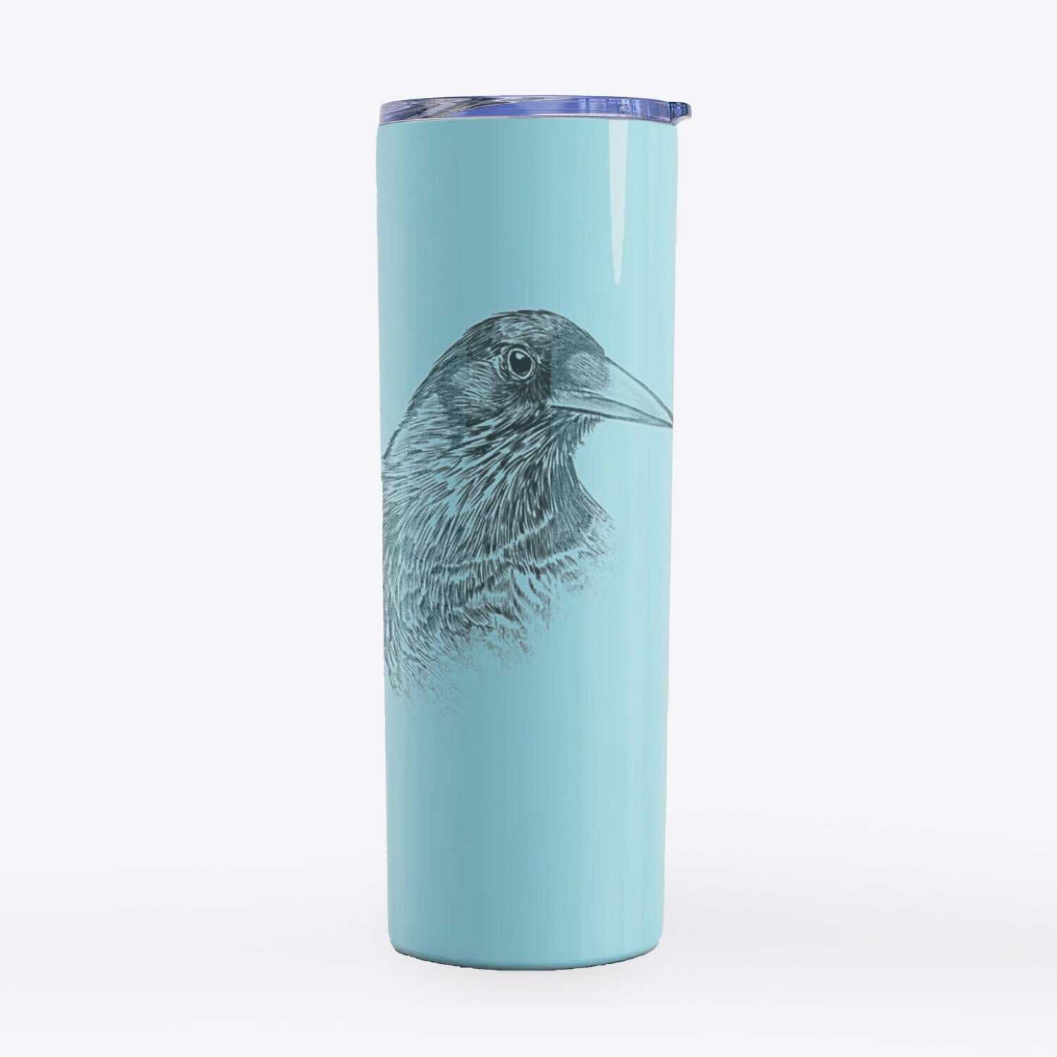 American Crow Bust - Corvus brachyrhynchos - 20oz Skinny Tumbler