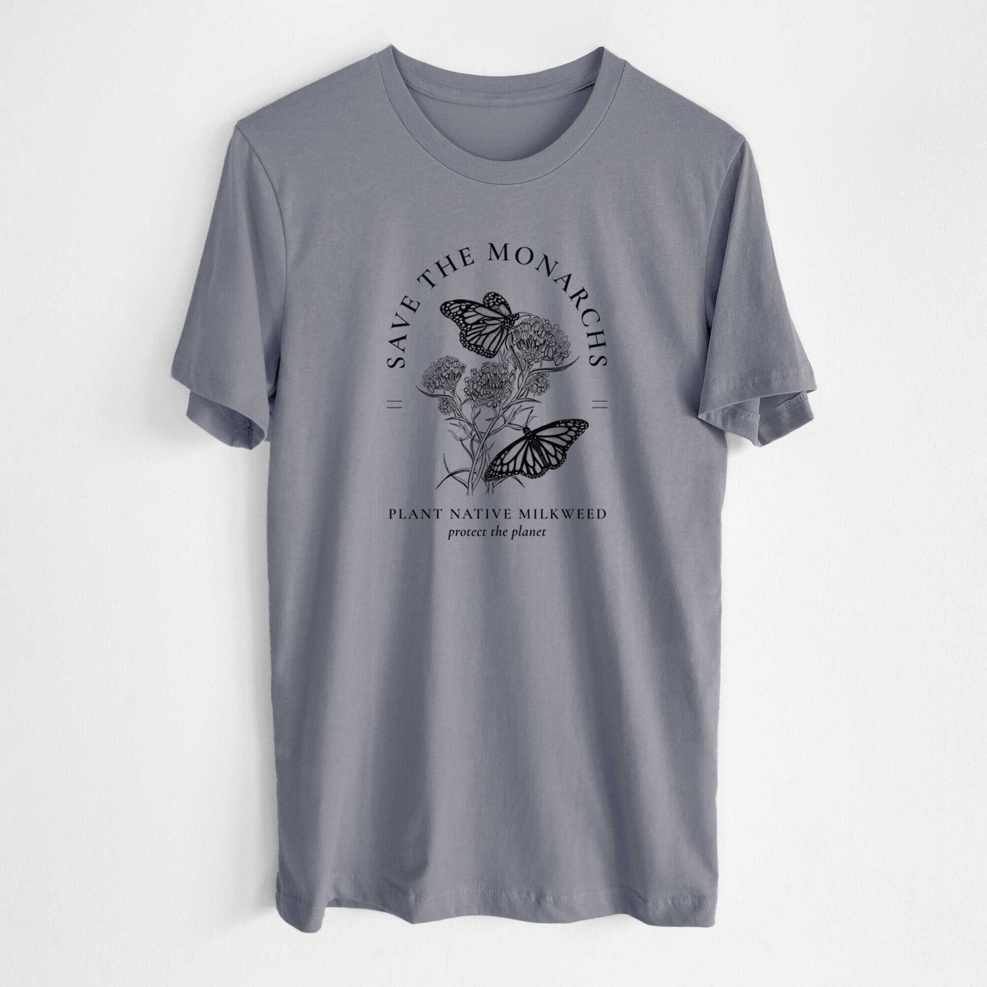 Save the Monarchs - Plant Native Milkweed - Lightweight 100% Cotton Unisex Crewneck