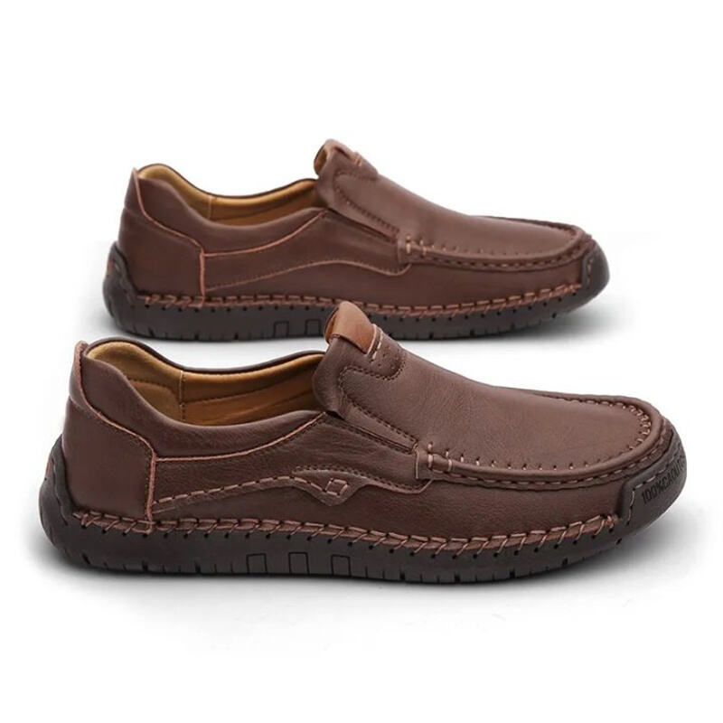 Men's Hand-Stitched Slip-On Orthopedic Leather Shoes Loafers