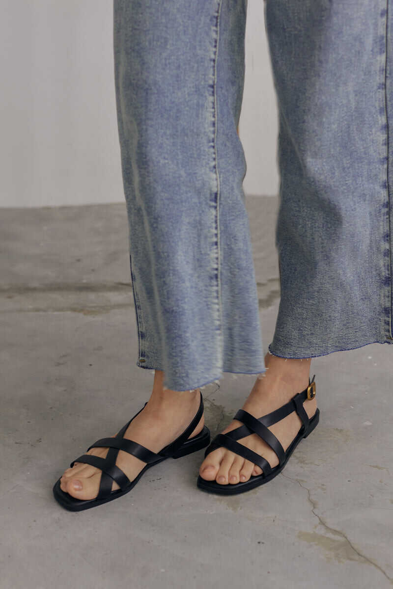 Skye Strappy Sandals Black
