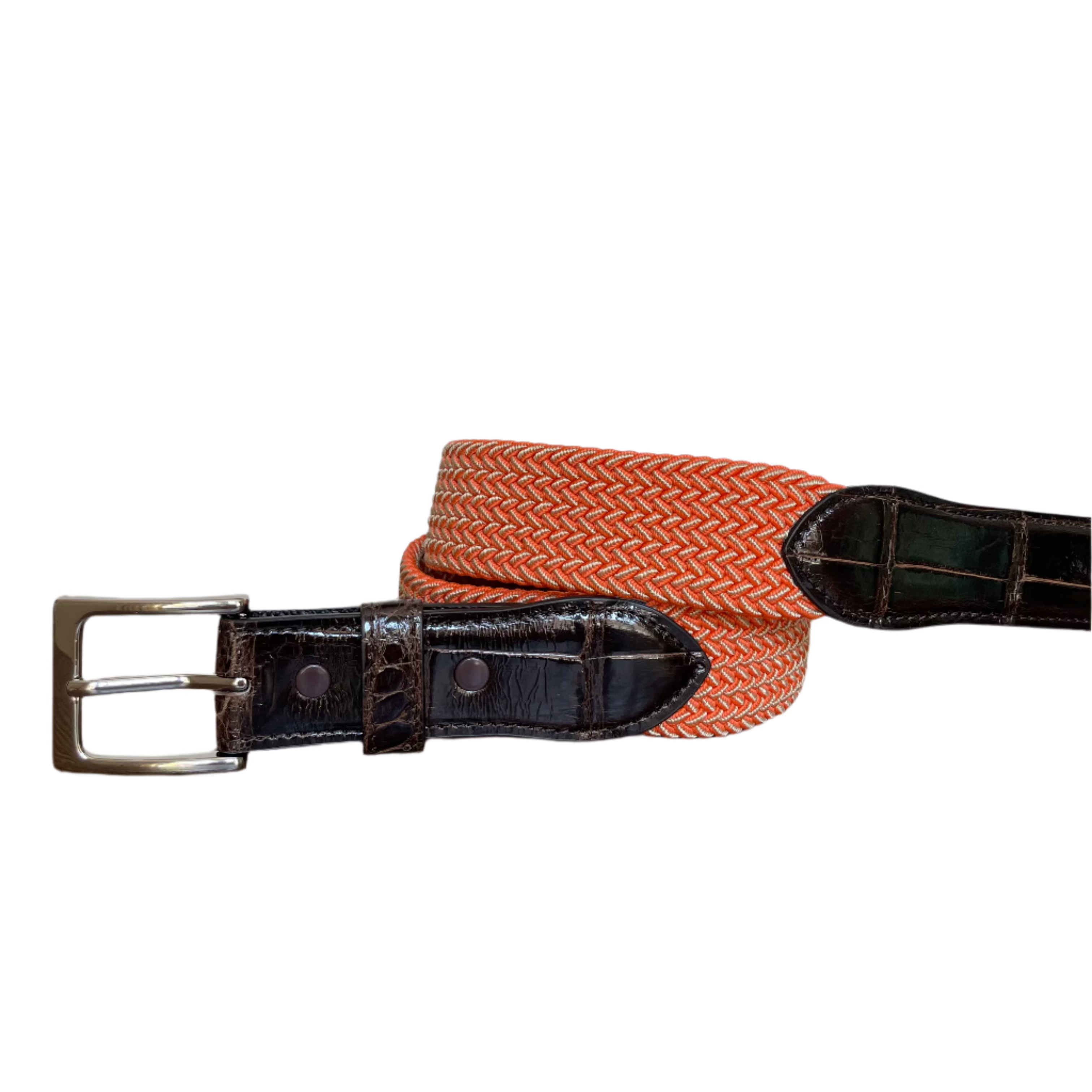 The Stretch Belt, Orange & White