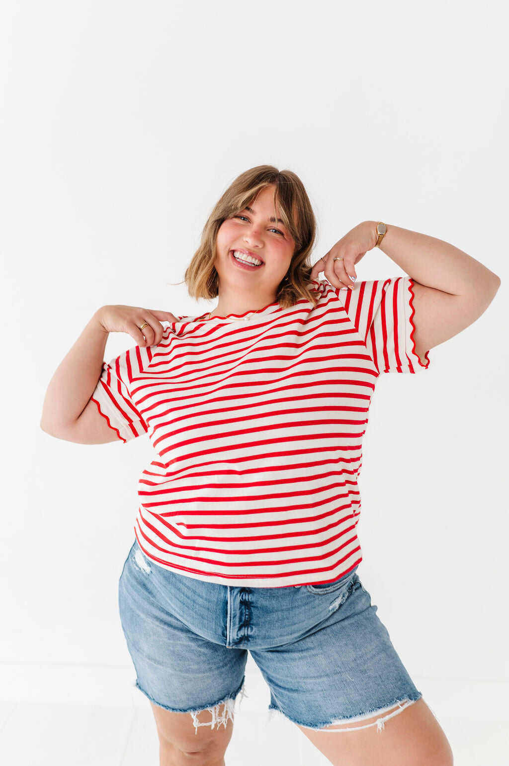 Lincoln Striped Top - Size 3XL Left