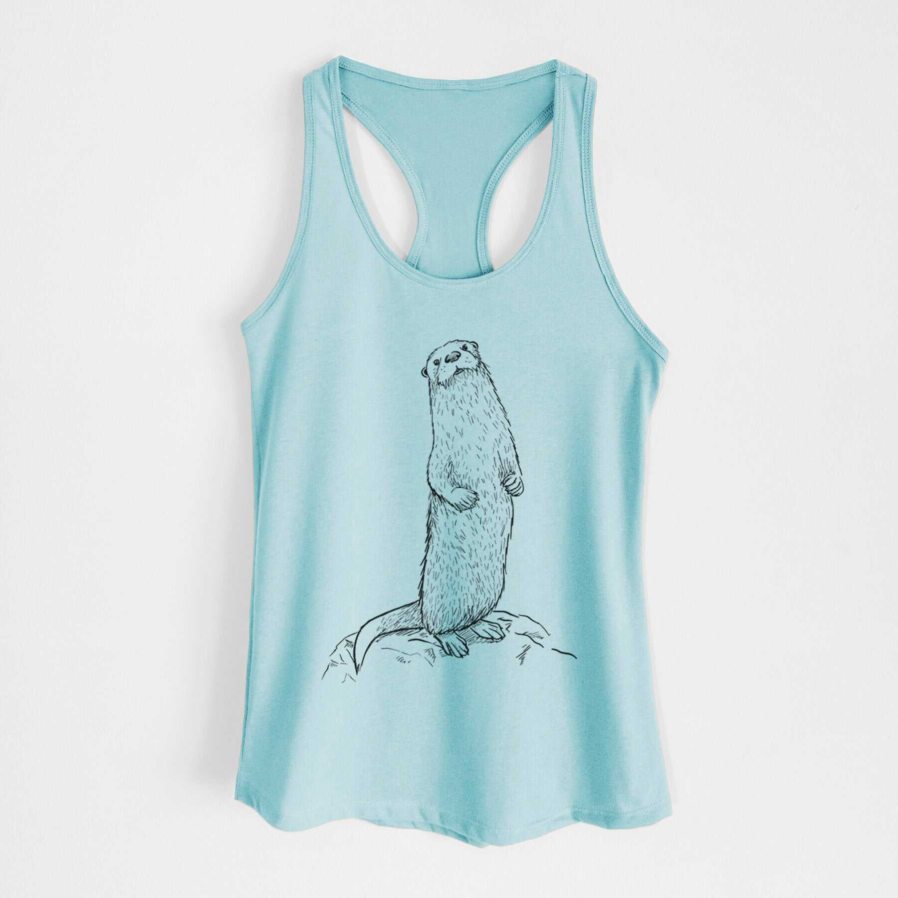 North American River Otter - Lontra canadensis - Women's Racerback Tanktop