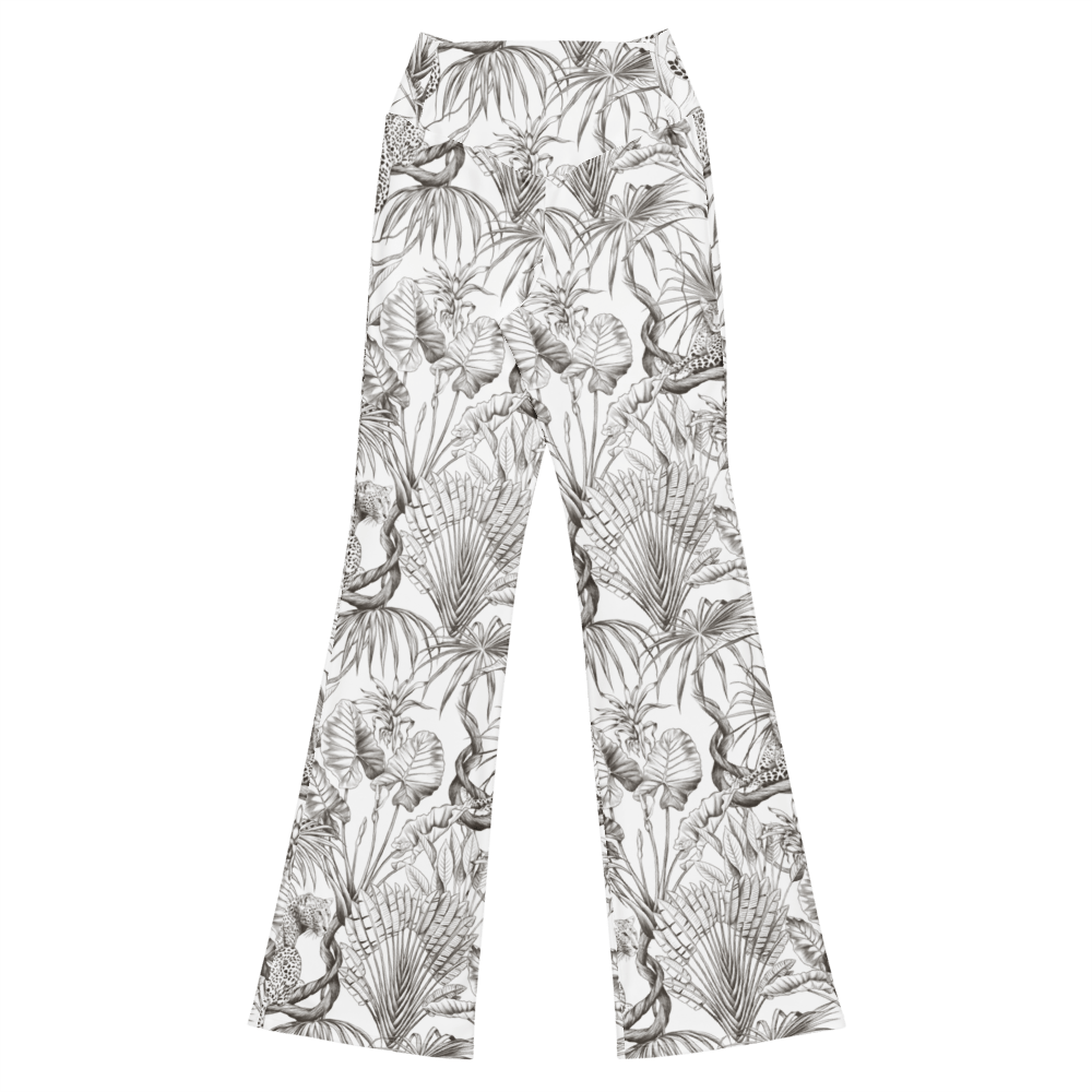 Recycled High-Waisted Flare Leggings, WILD JUNGLE ELEGANCE