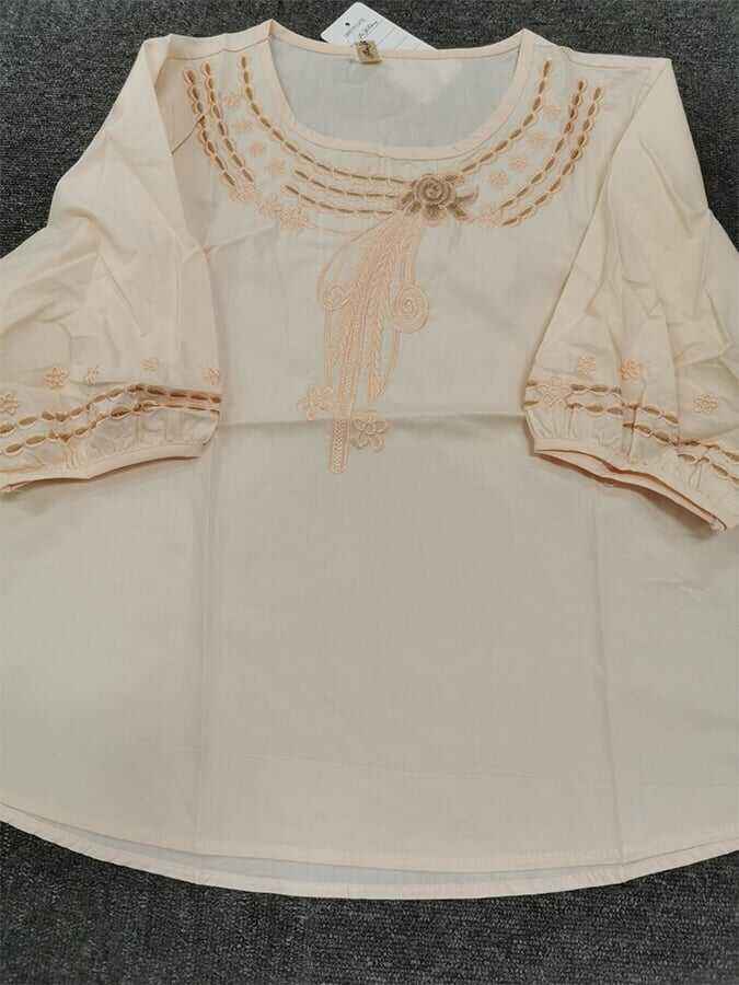Embroidered Art Retro Half Sleeve Shirt