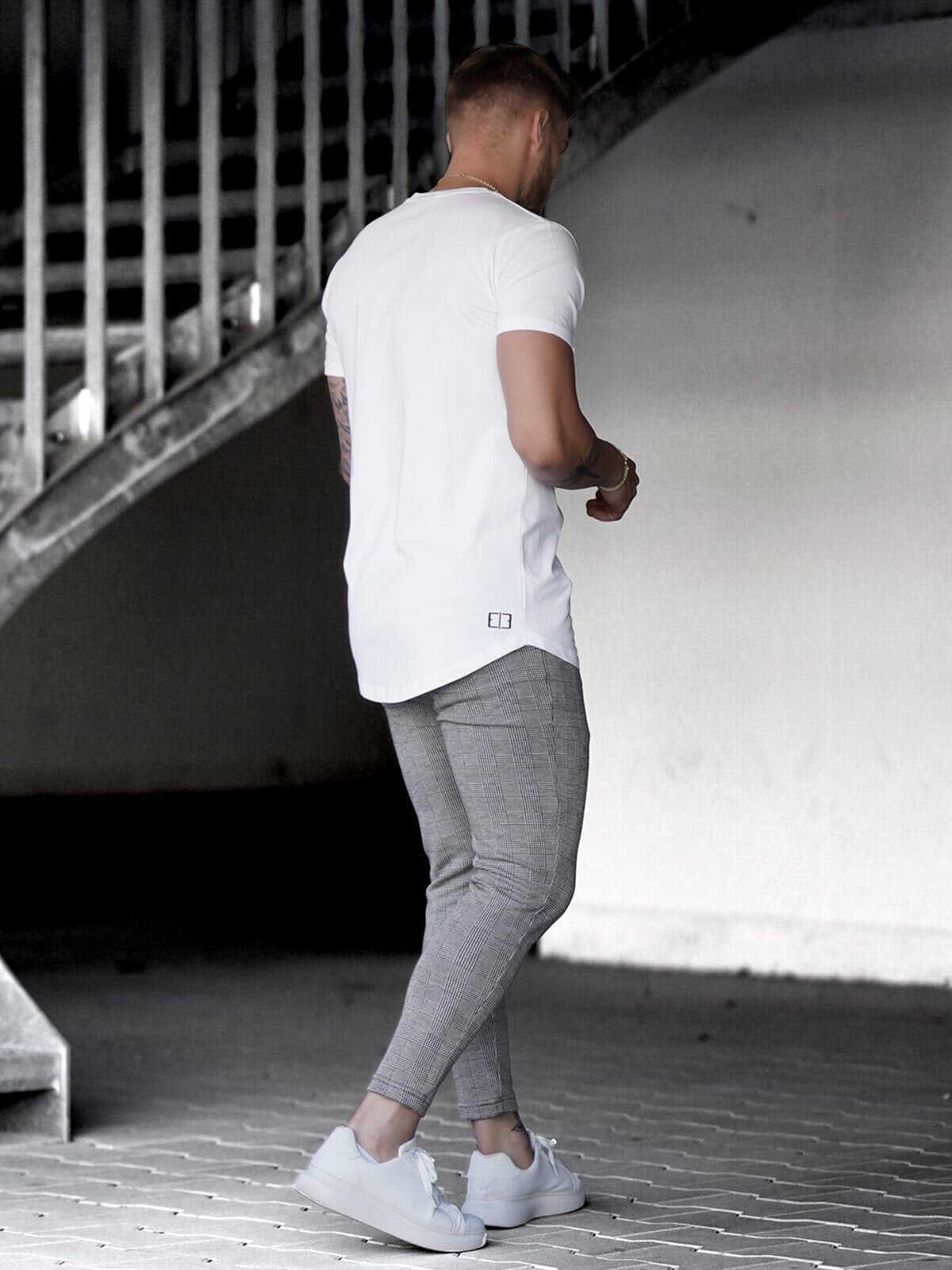 M's Check Print Pants