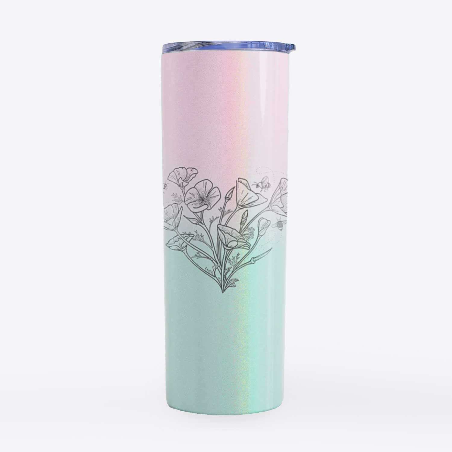 California Poppy Heart - 20oz Skinny Tumbler