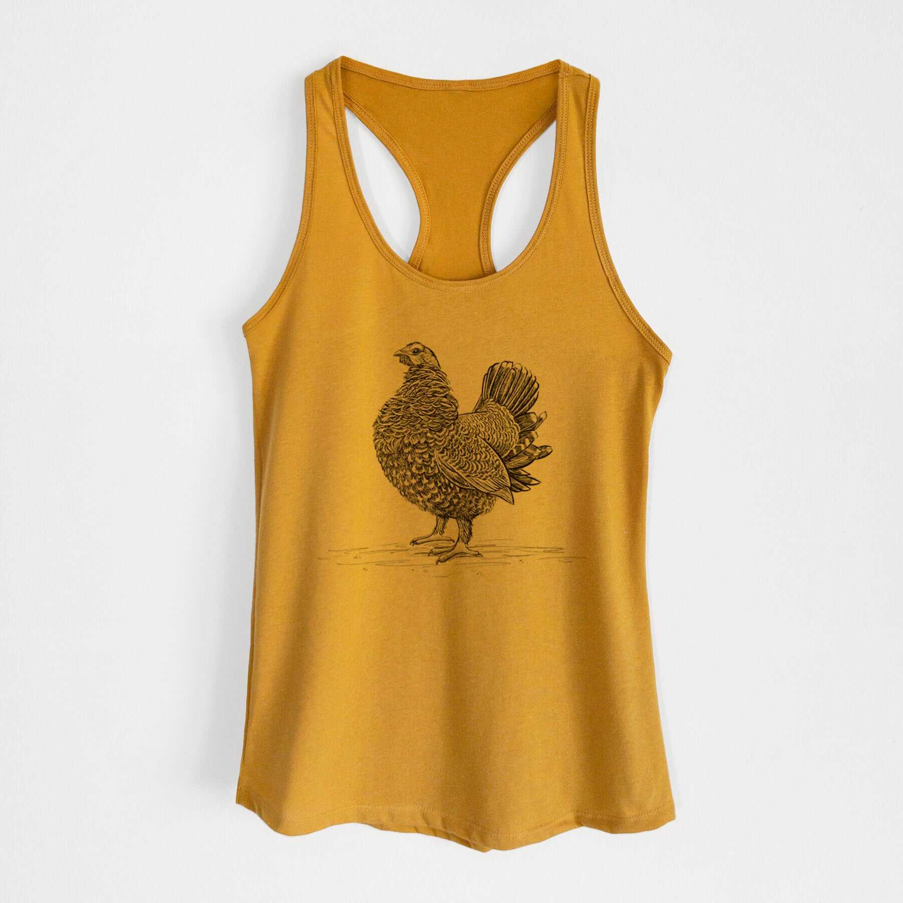 Male Spruce Grouse - Canachites canadensis - Women's Racerback Tanktop