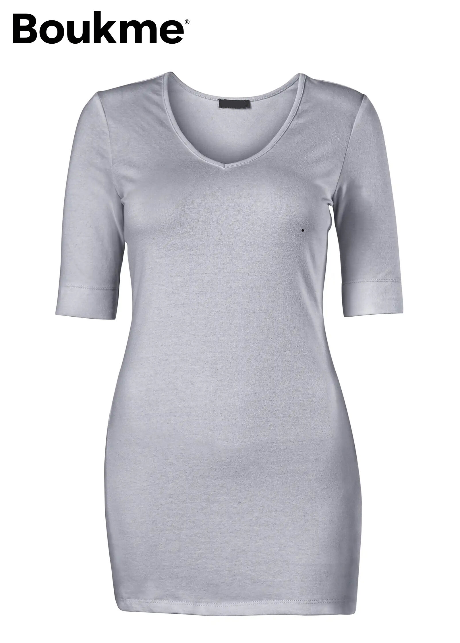 Long And Lean Tee - Light Heather Grey