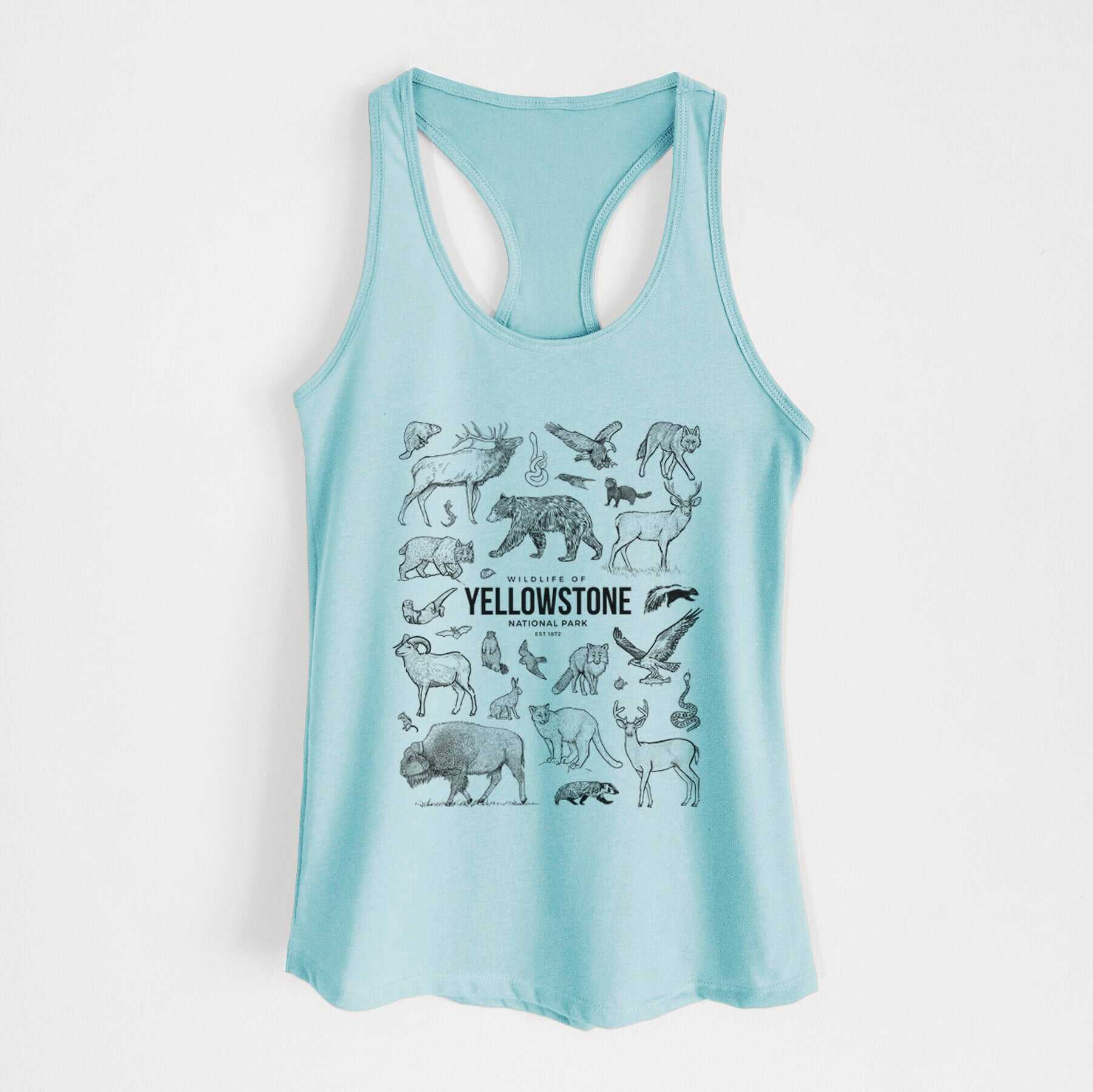 Wildlife of Yellowstone National Park - Women's Racerback Tanktop