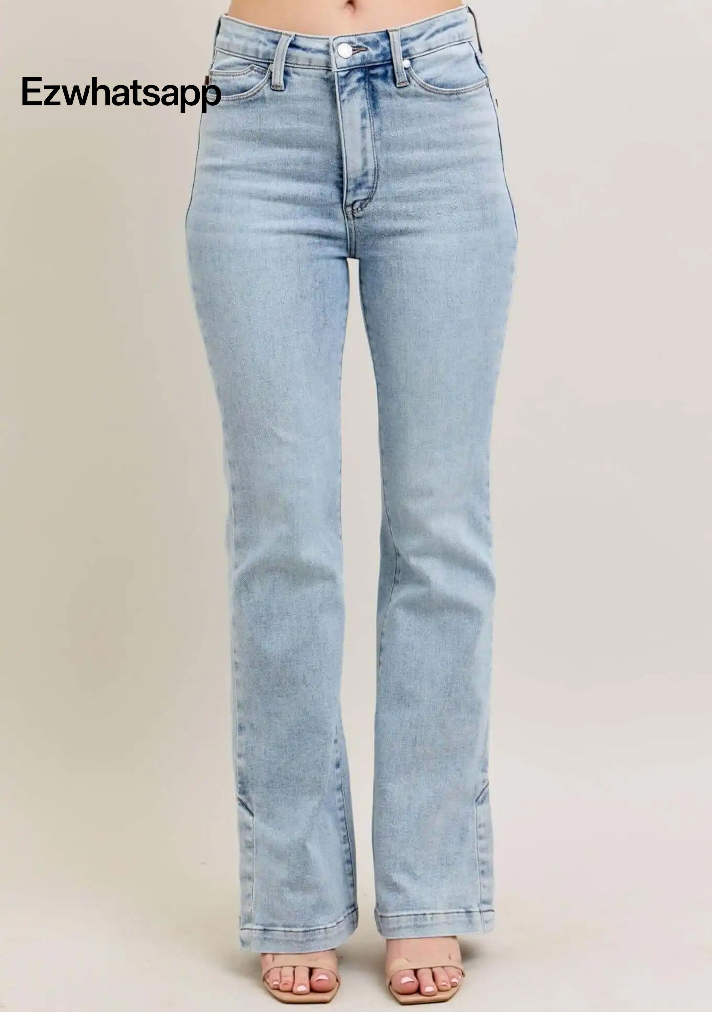 Judy Blue Vintage Wash Tummy Control Side Slit Slim Bootcut Jeans