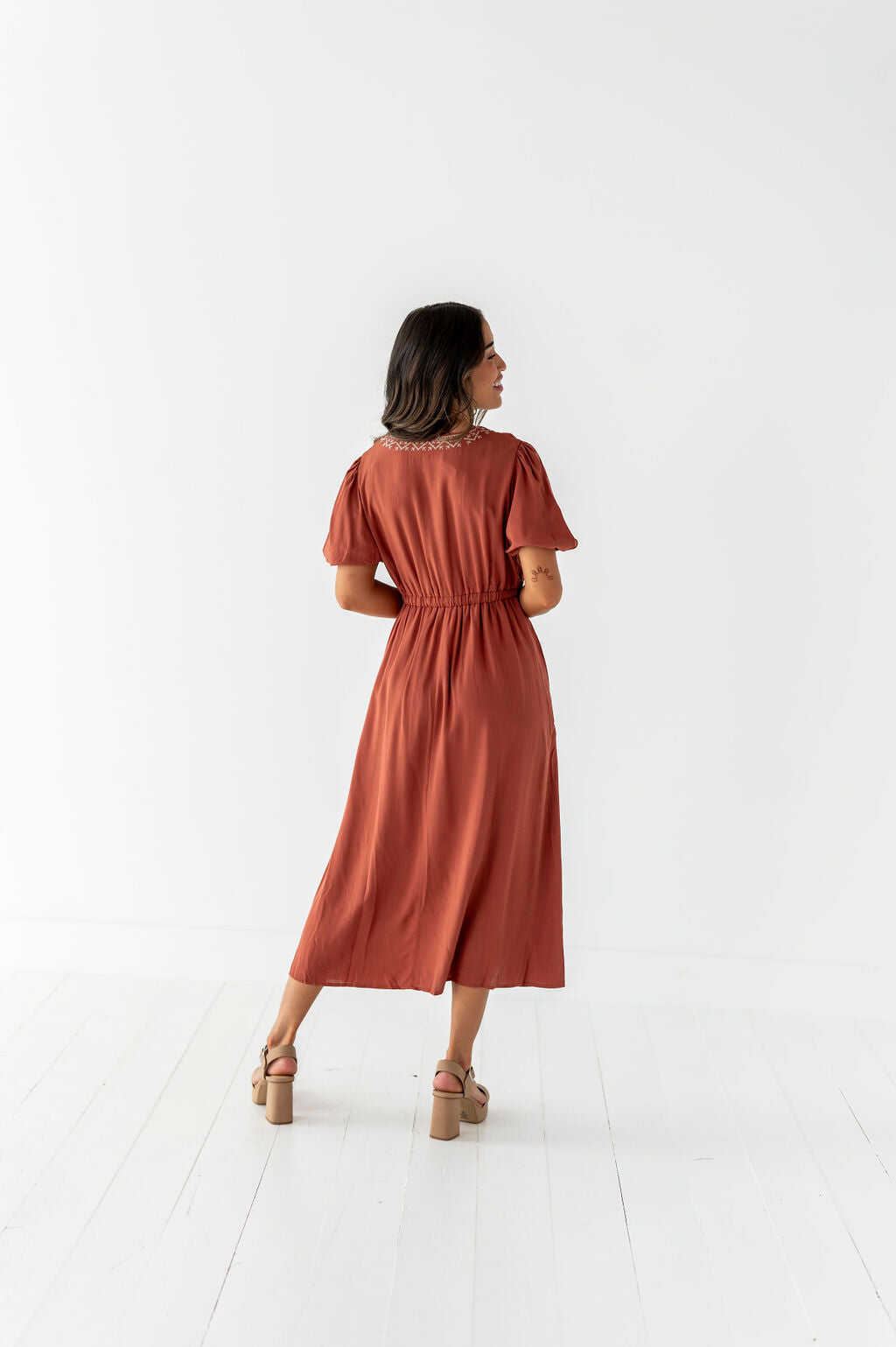 Colleen Embroidered Dress - Size 1X, 2X, & 3X Left