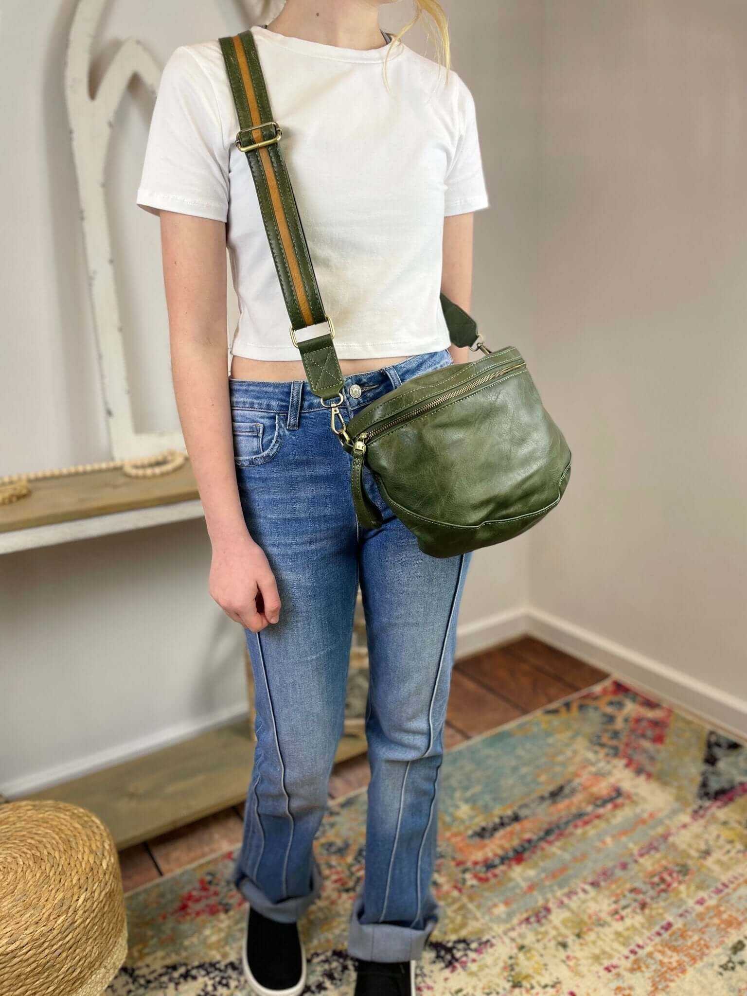 Laura Contrast Strap Sling Belt Bag