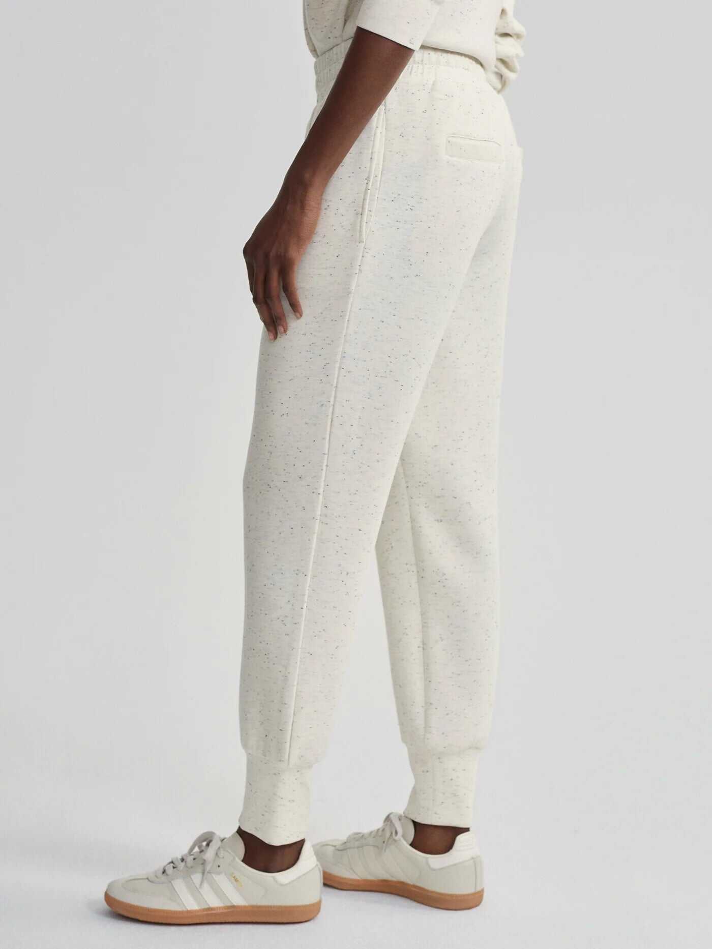 Varley The Slim Cuff Pant 27.5 in Ivory Marl Fleck