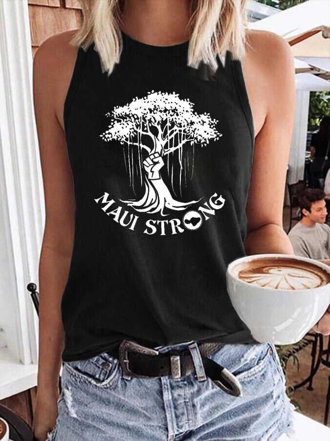 Women's Maui Strong Print Sleeveless Tank Top