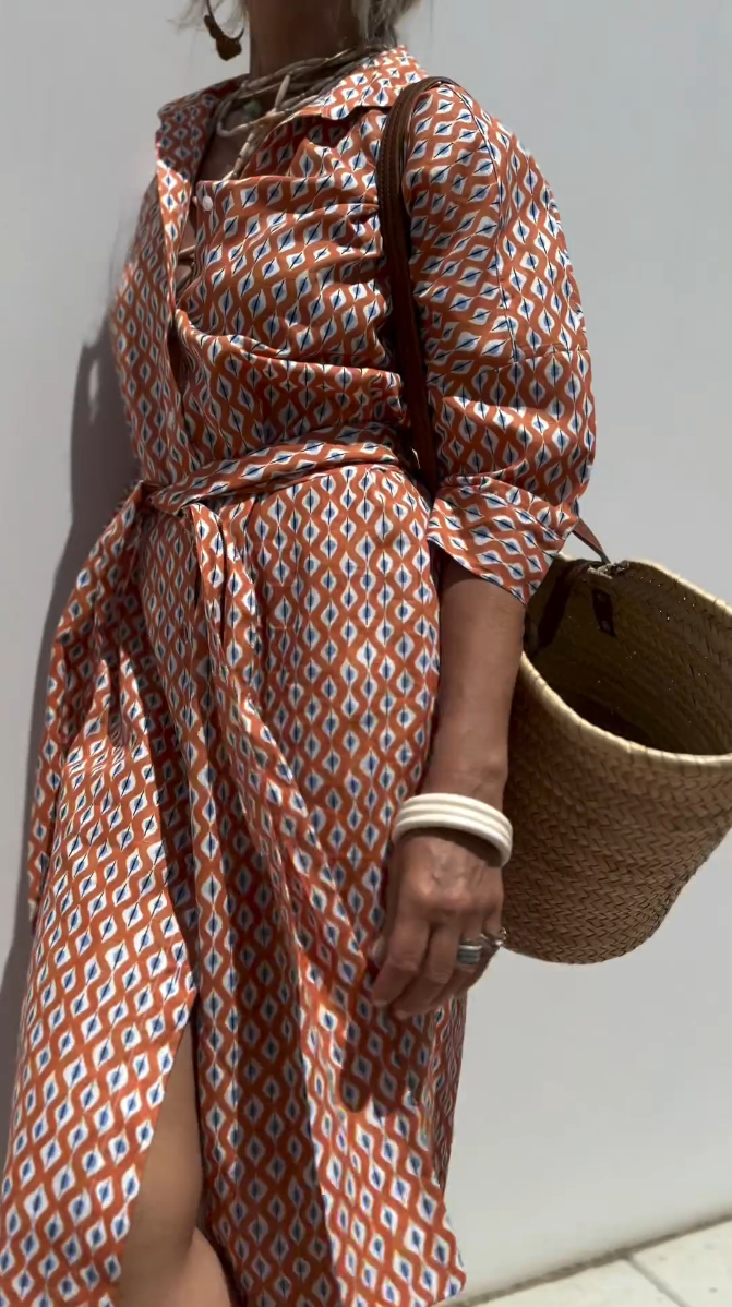 Summer Cotton Graphic Dress