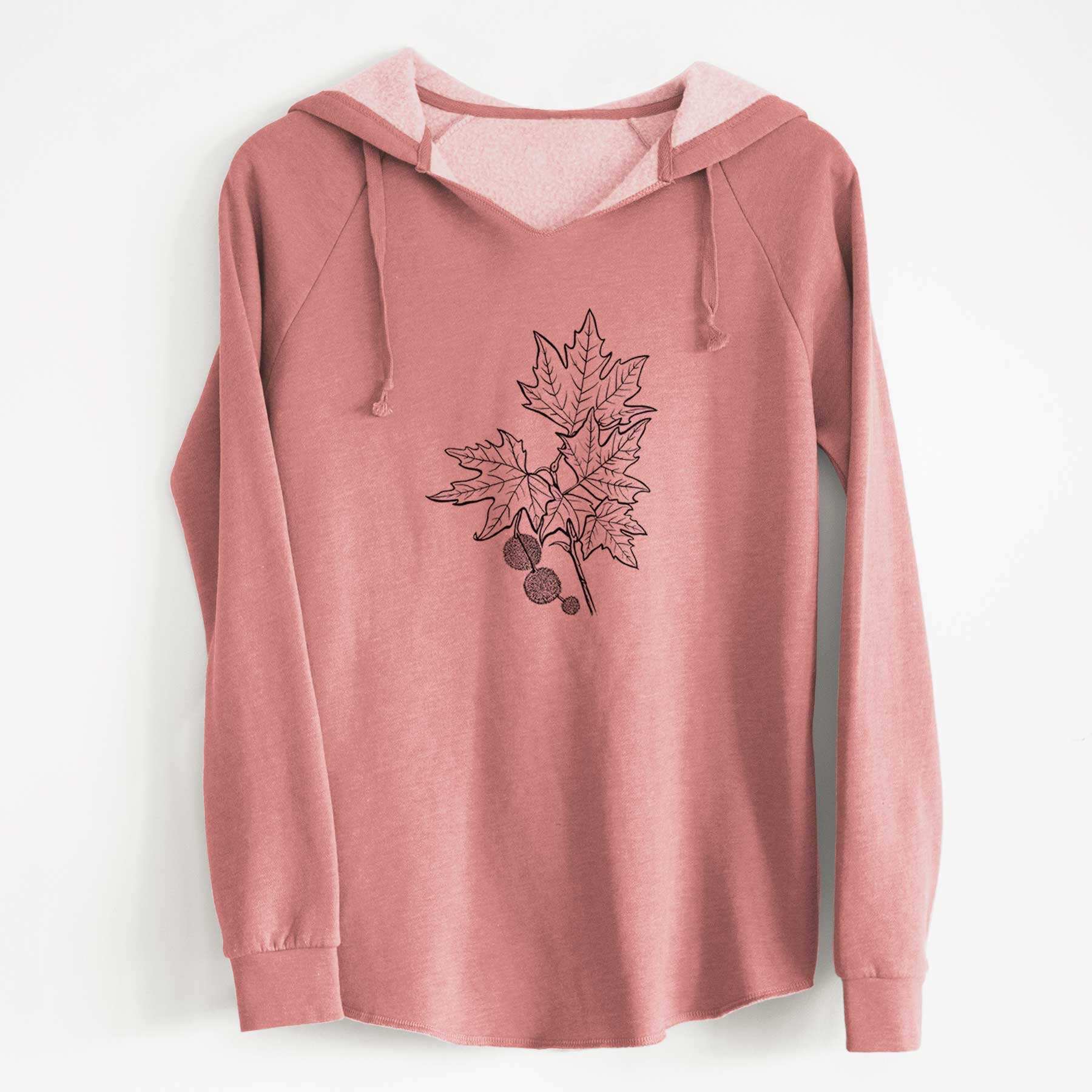 Platanus Orientalis - Oriental Plane Tree Stem with Leaves - Cali Wave Hooded Sweatshirt