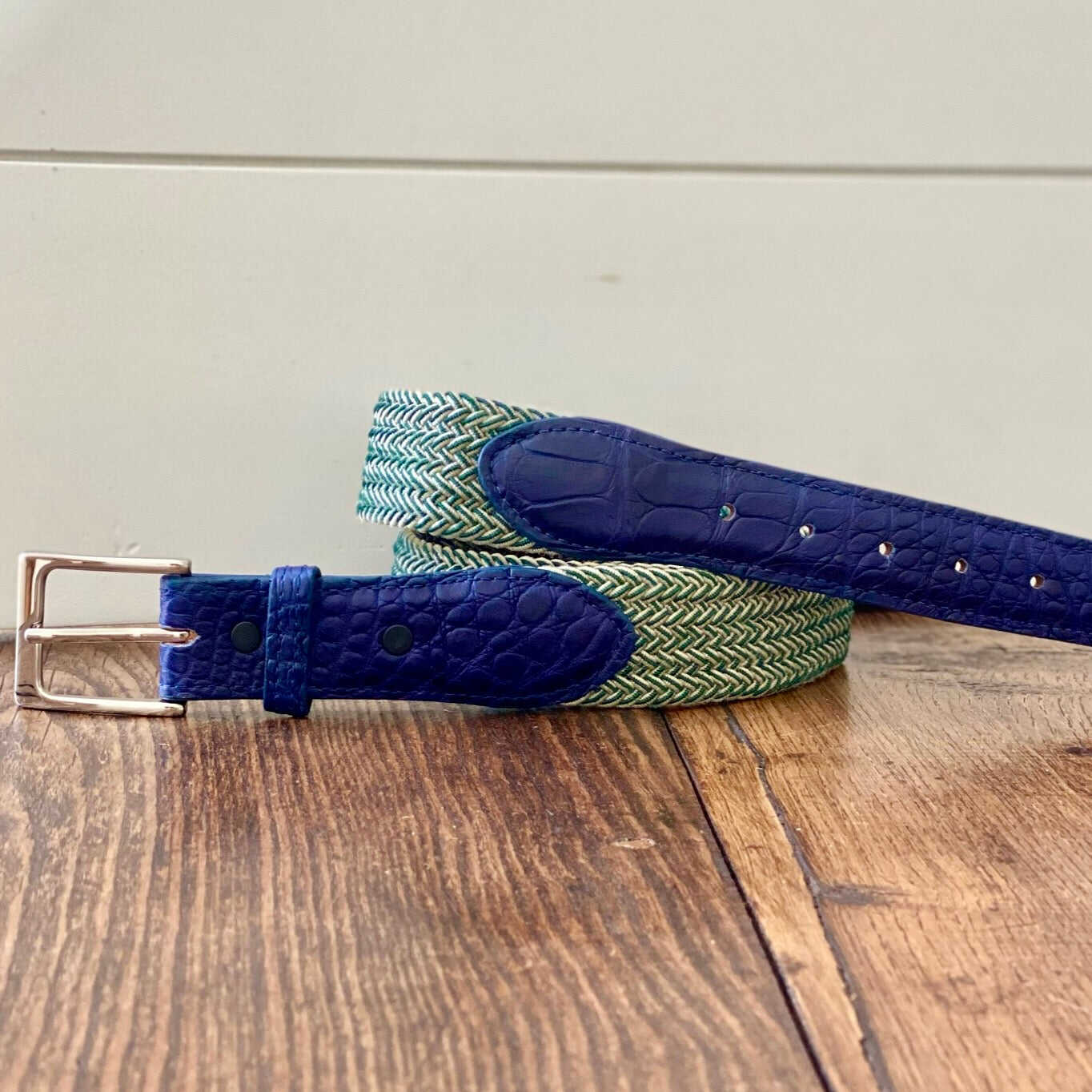 The Stretch Belt, Green & White