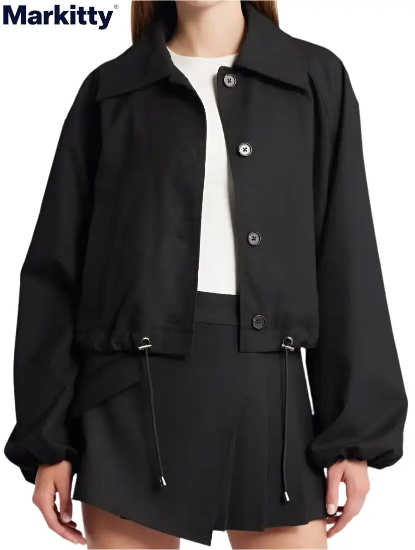 Rails North Jacket in Black Twill
