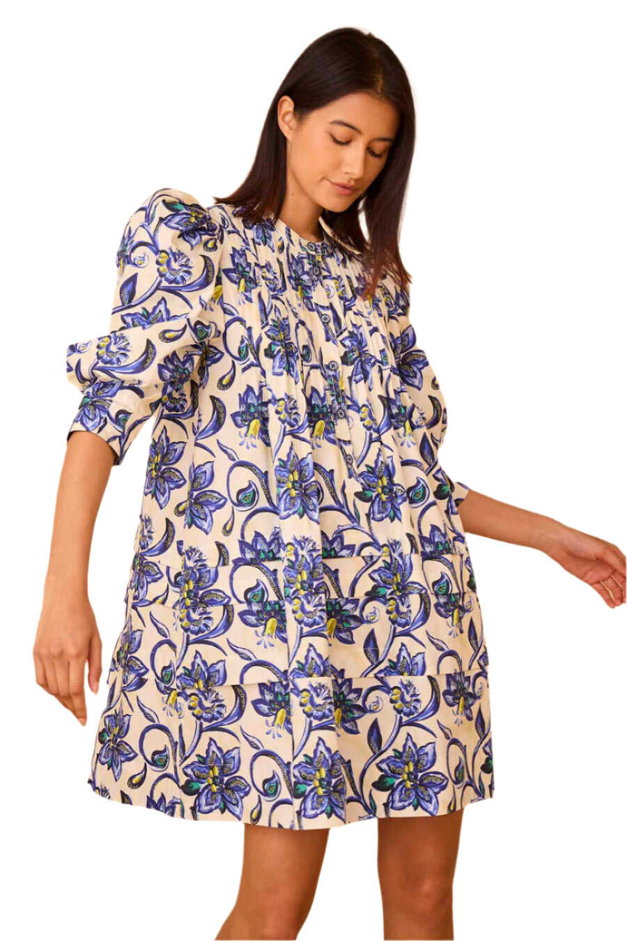 Hunter Bell Sidney Dress in Porcelain Floral