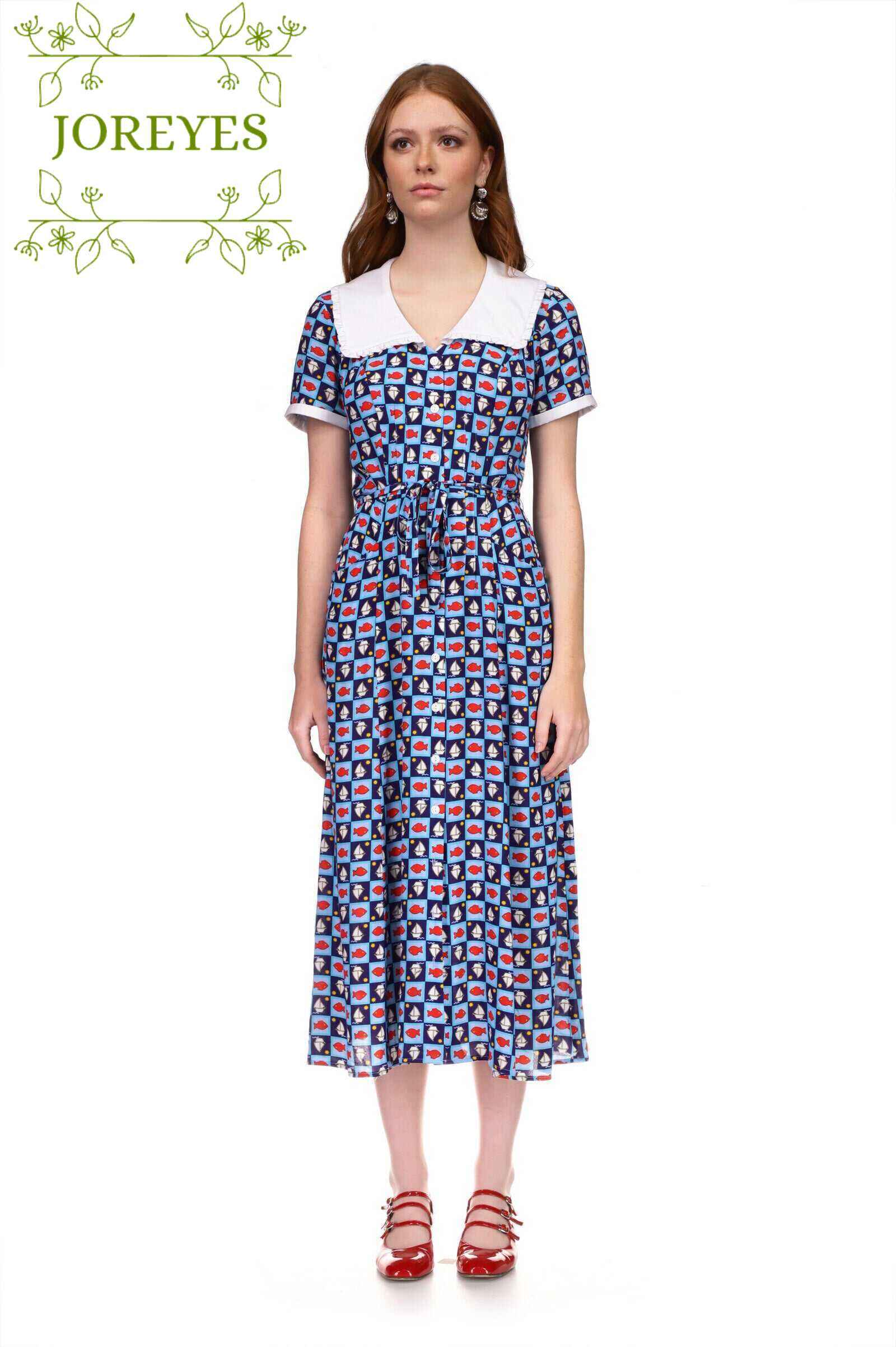 Marina Button Down Dress w. Collar