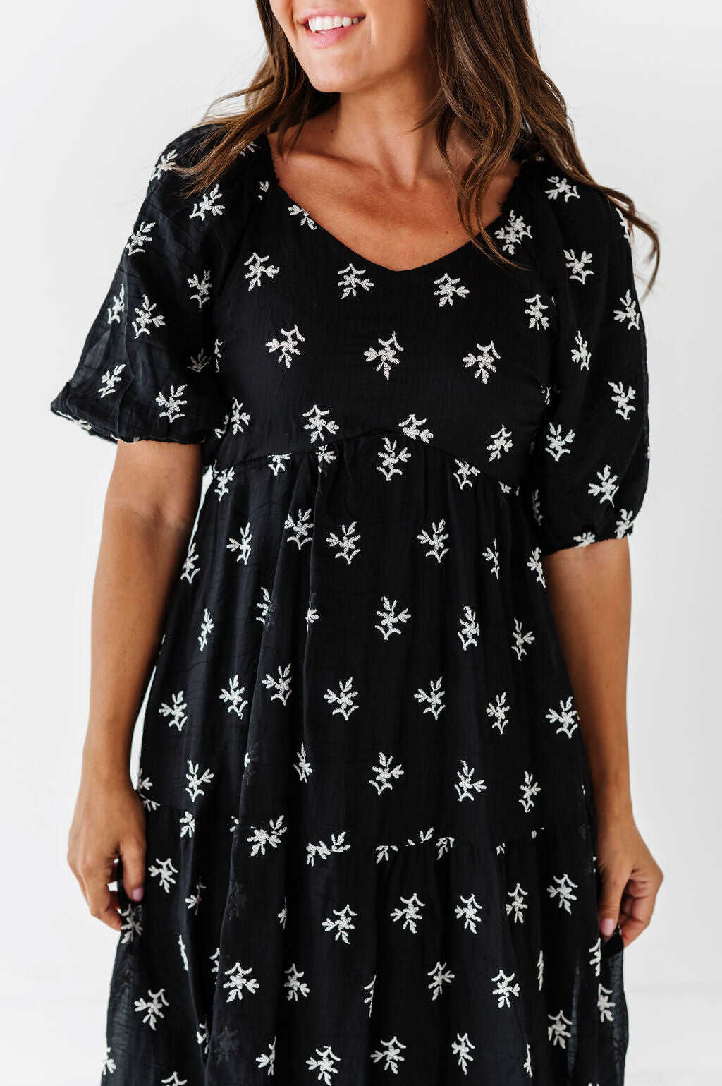 Pearl Midi Dress in Black - Size Small, Medium, & 3X Left