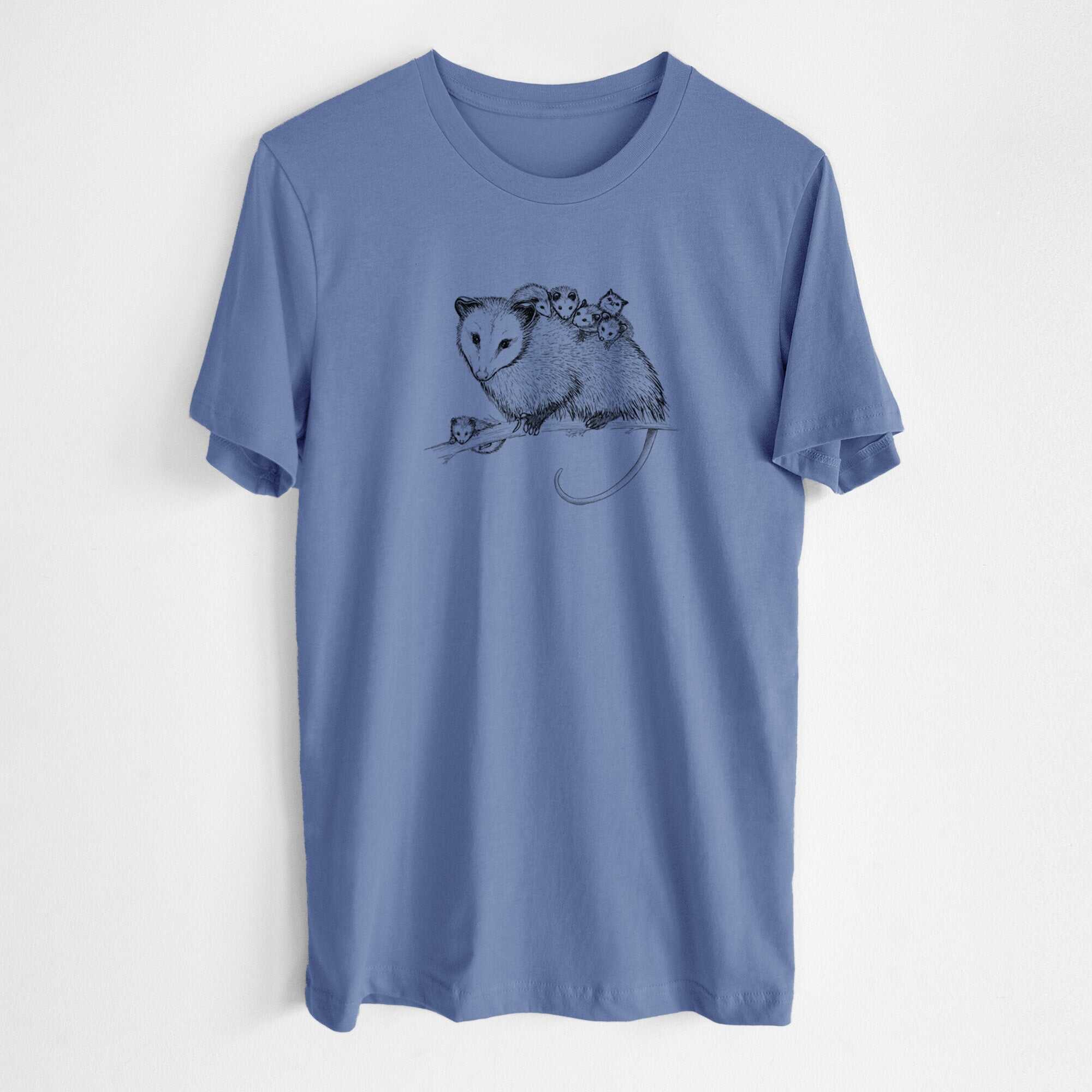 Mama Opossum with Babies - Lightweight 100% Cotton Unisex Crewneck
