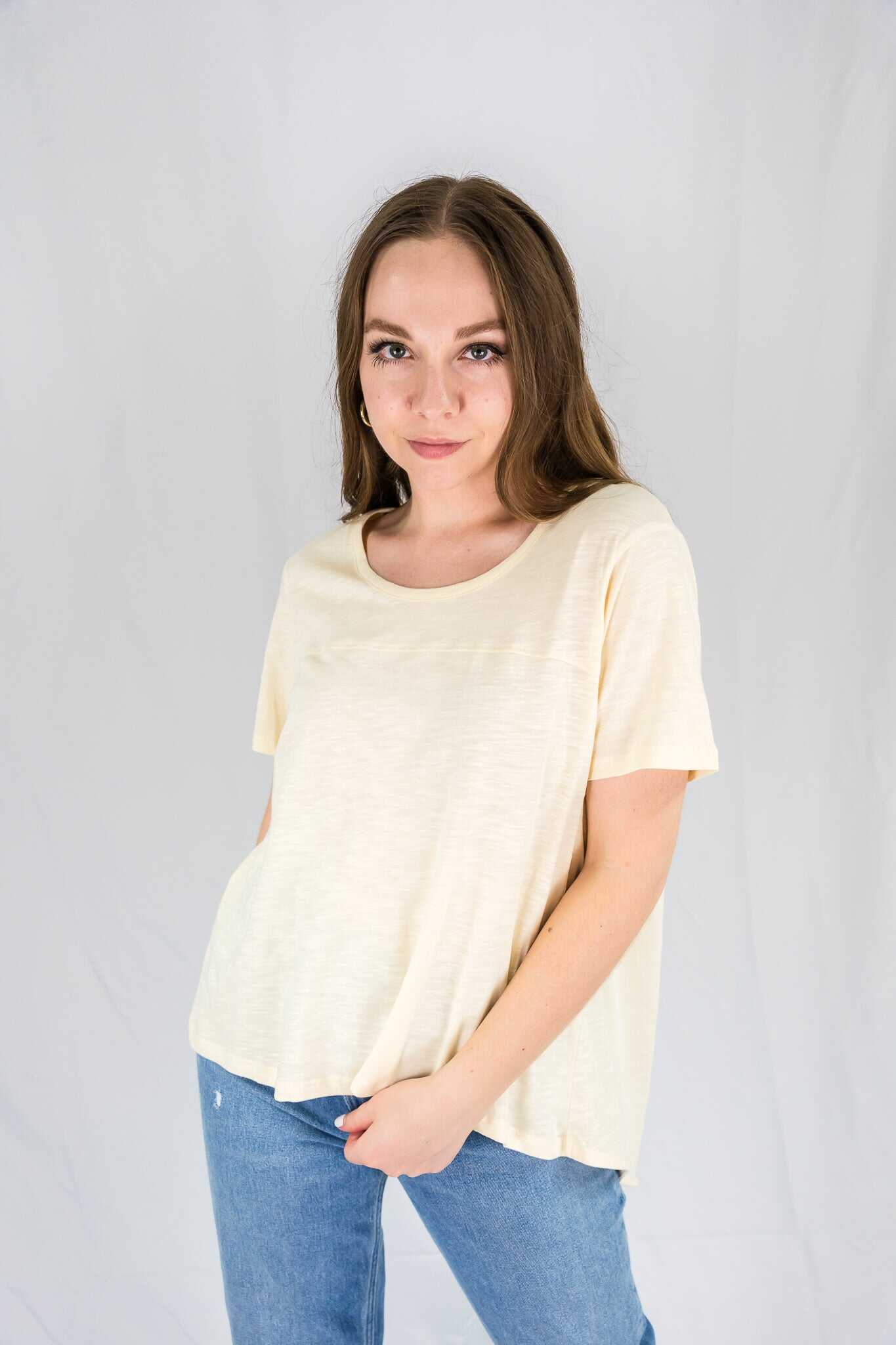 Open Back Short Sleeve Knit Top - SALE